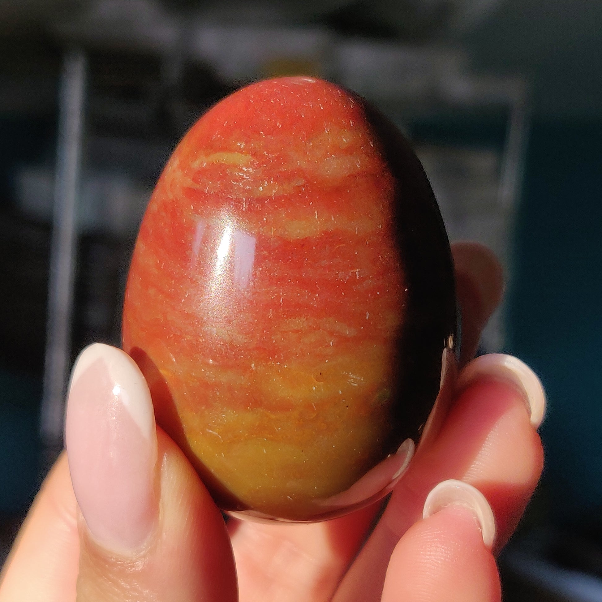 Rainbow Spirit Jasper Egg (#1) - Simply Affinity