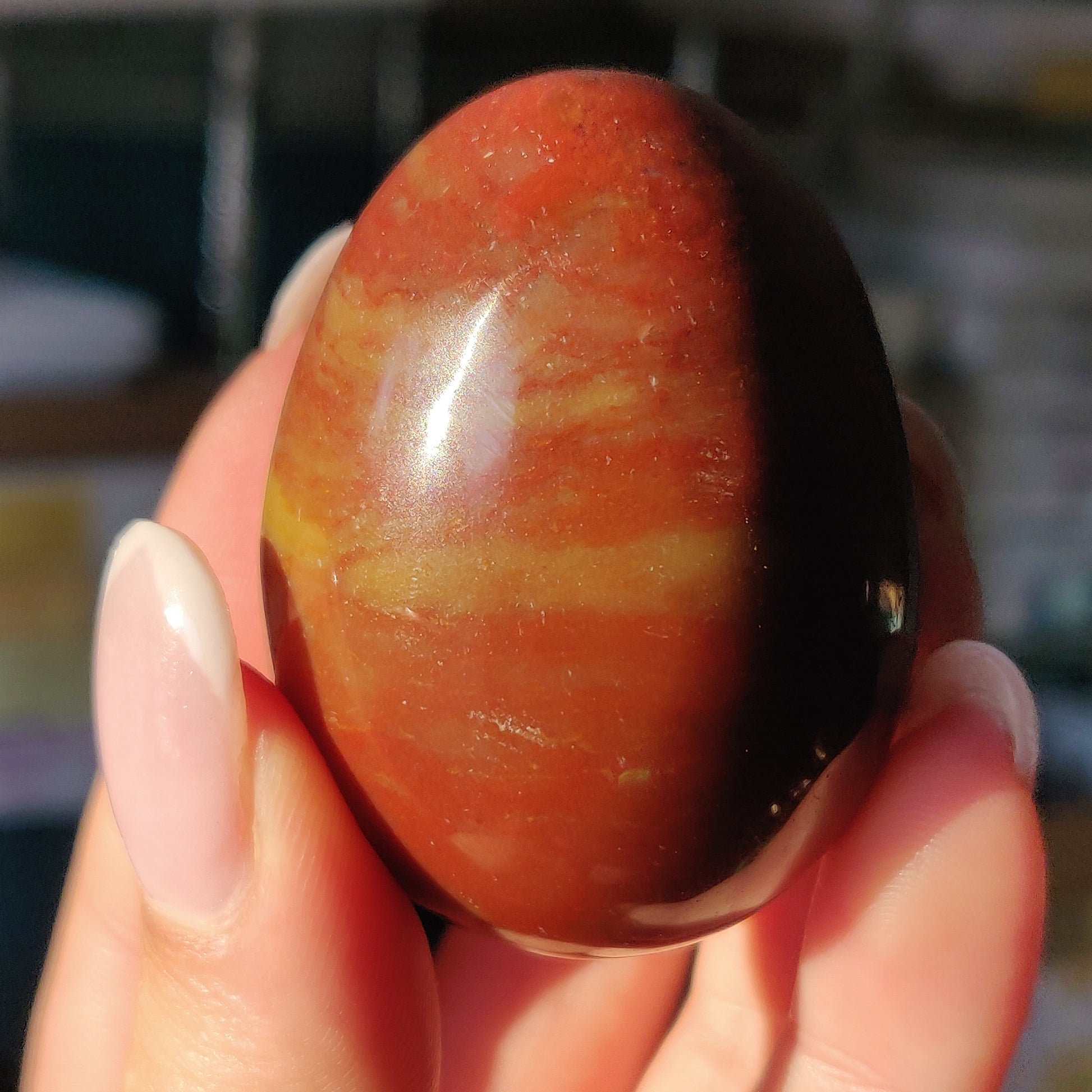 Rainbow Spirit Jasper Egg (#1) - Simply Affinity