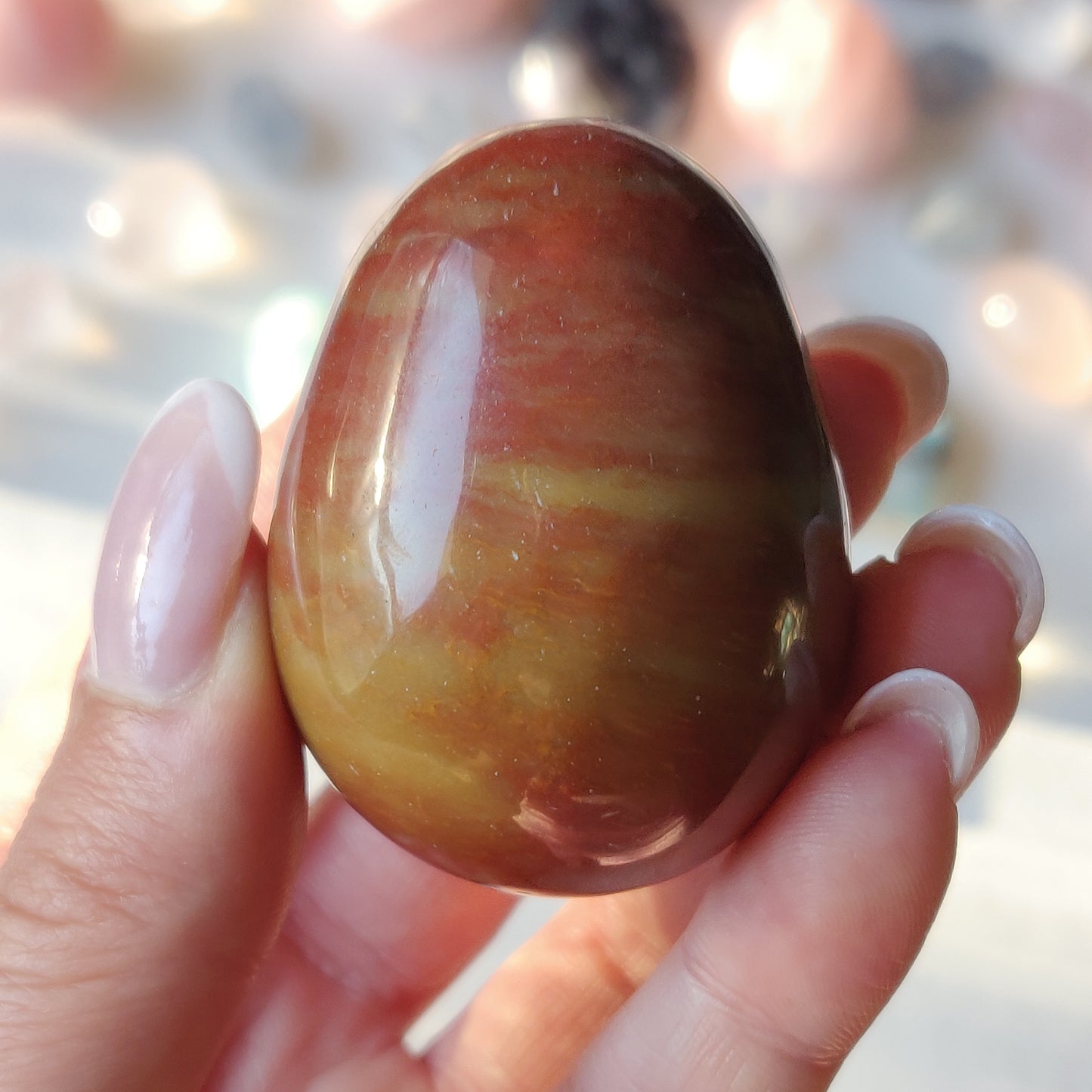 Rainbow Spirit Jasper Egg (#1) - Simply Affinity