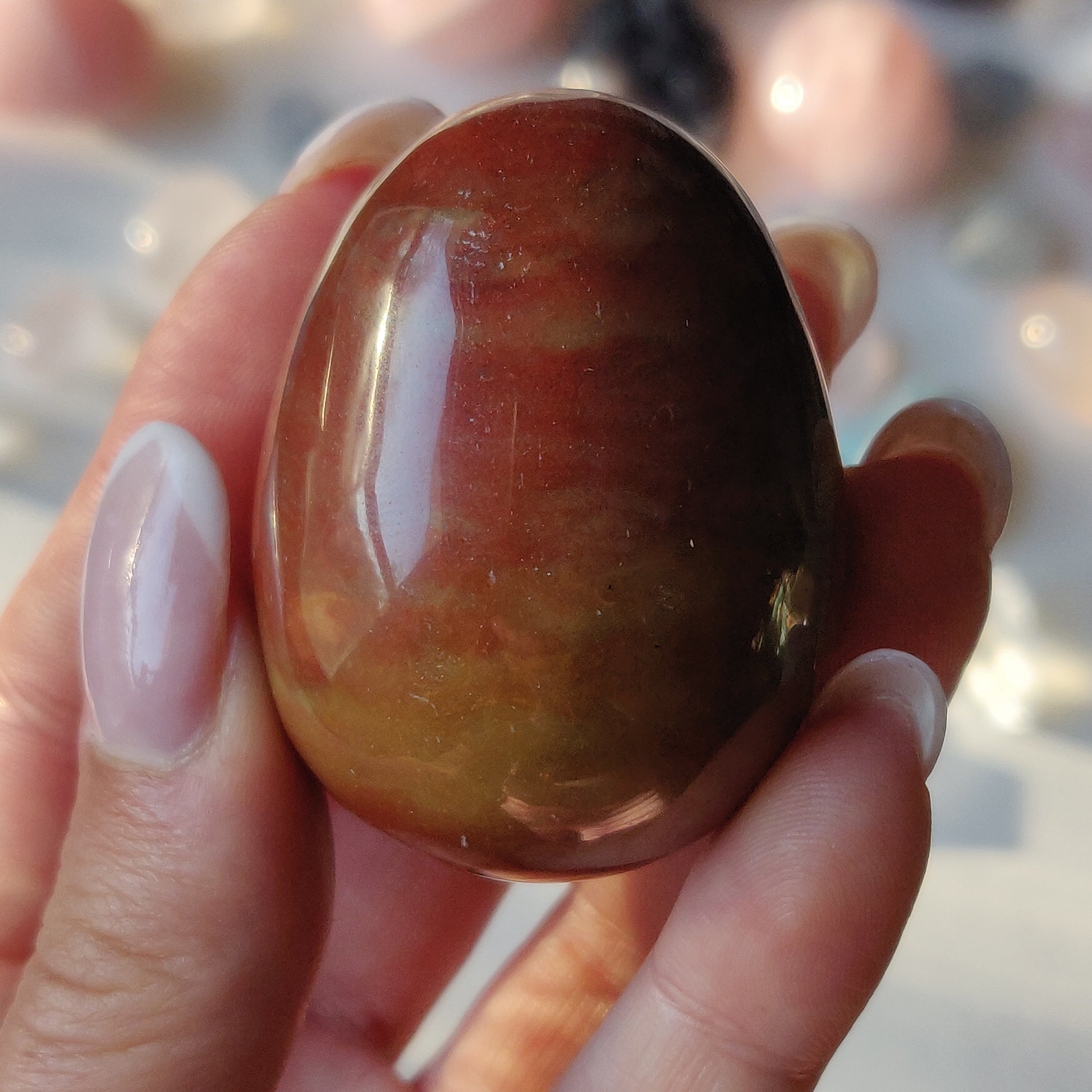 Rainbow Spirit Jasper Egg (#1) - Simply Affinity