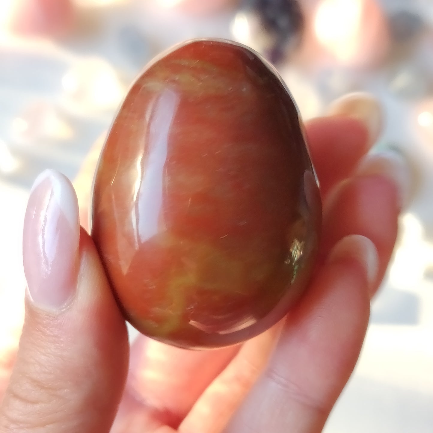 Rainbow Spirit Jasper Egg (#1) - Simply Affinity