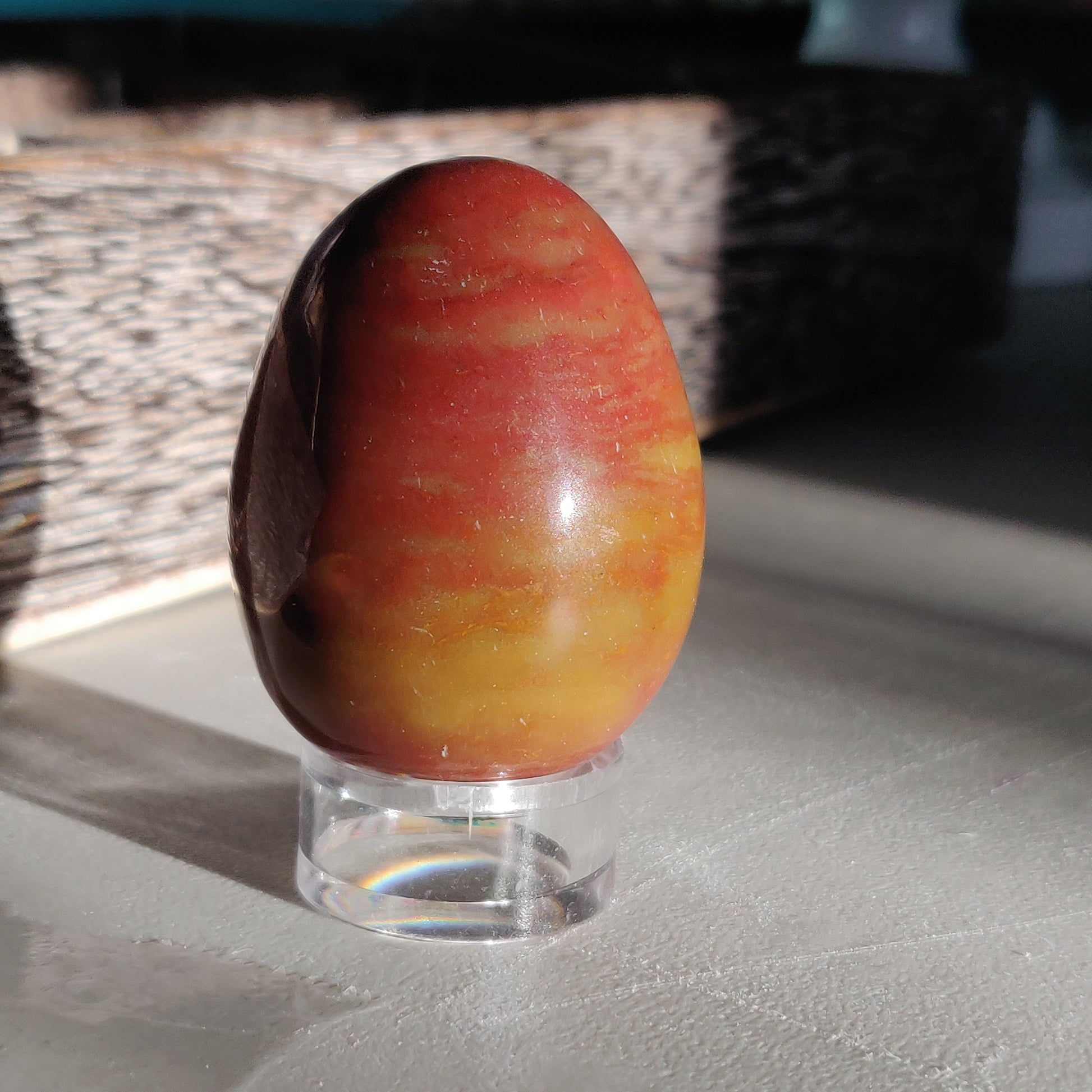 Rainbow Spirit Jasper Egg (#1) - Simply Affinity