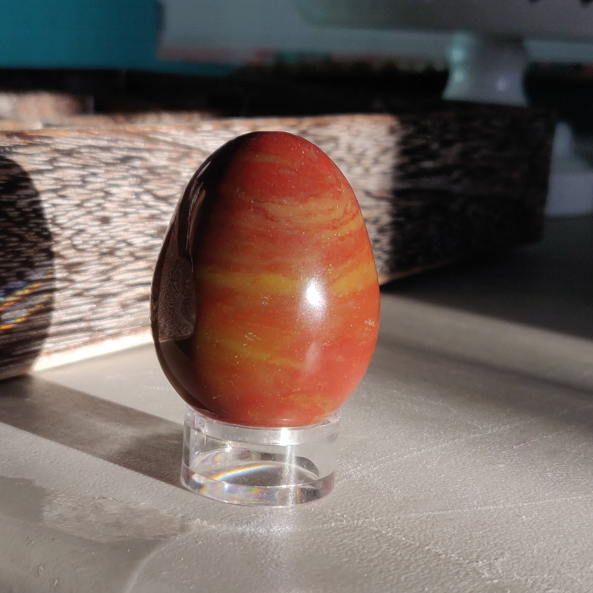 Rainbow Spirit Jasper Egg (#1) - Simply Affinity