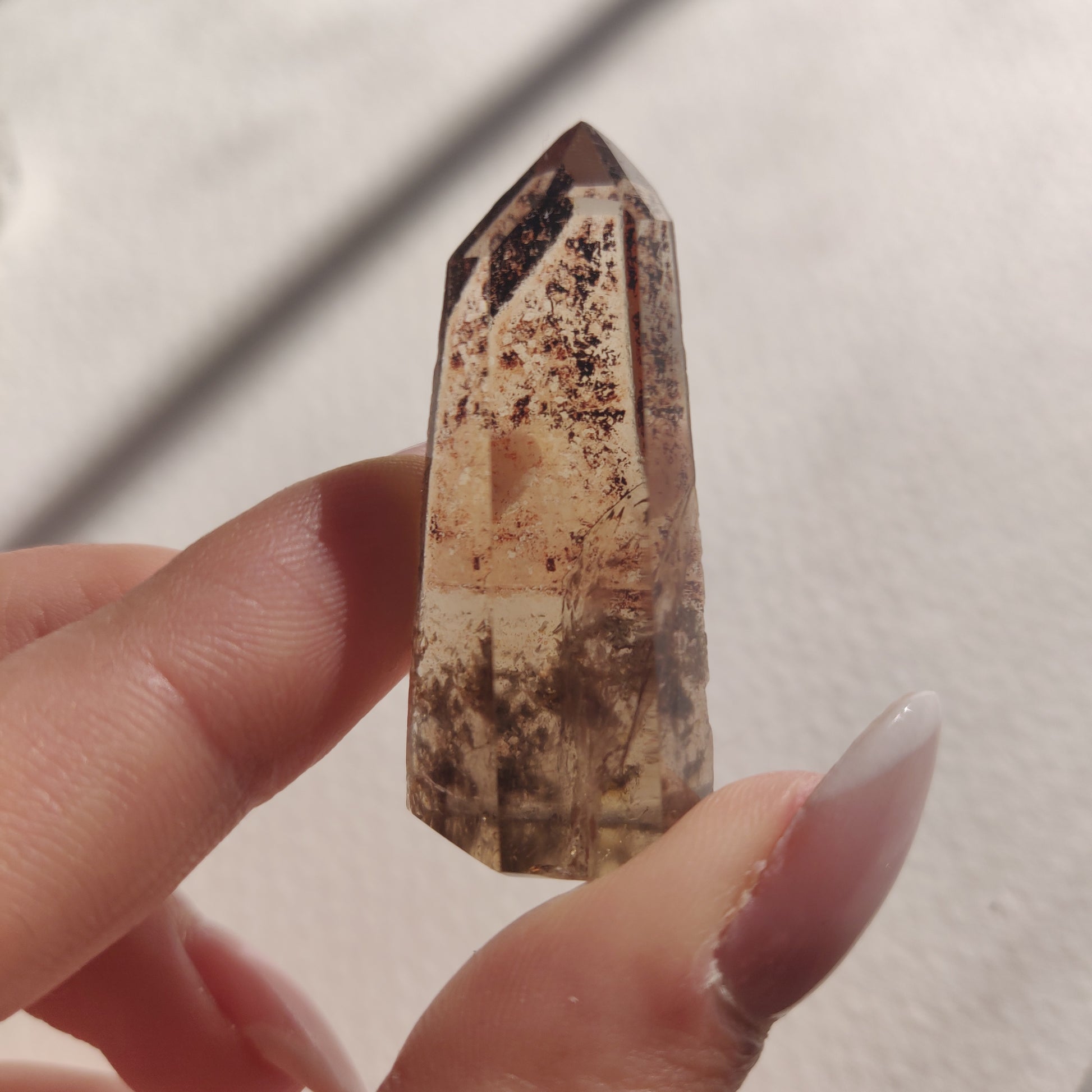 Smoky Garden Quartz Point, Lodolite Point (#3G) - Simply Affinity