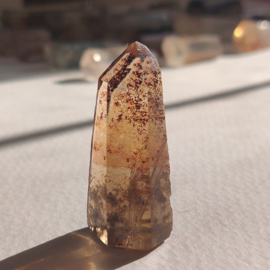 Smoky Garden Quartz Point, Lodolite Point (#3G) - Simply Affinity