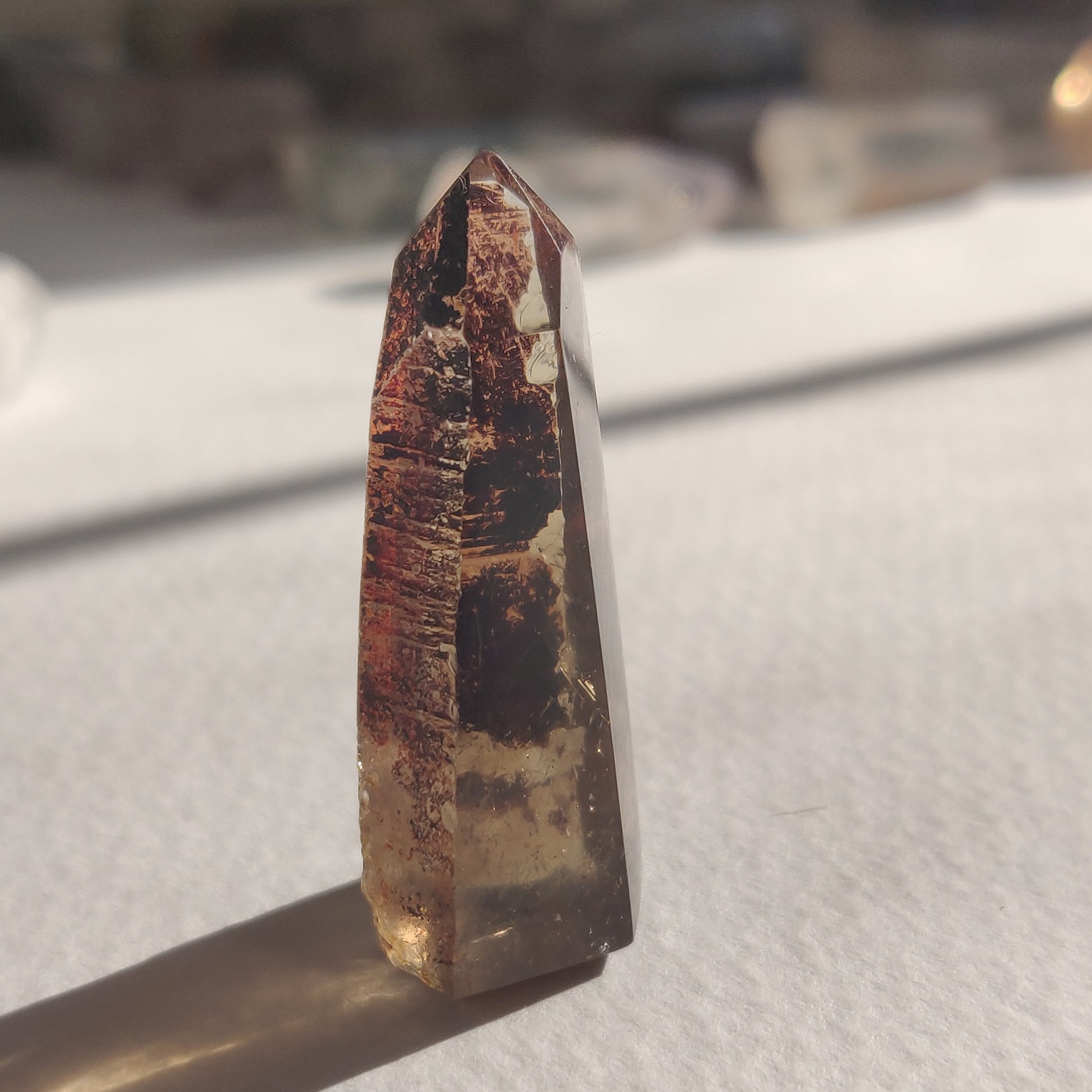 Smoky Garden Quartz Point, Lodolite Point (#3G) - Simply Affinity
