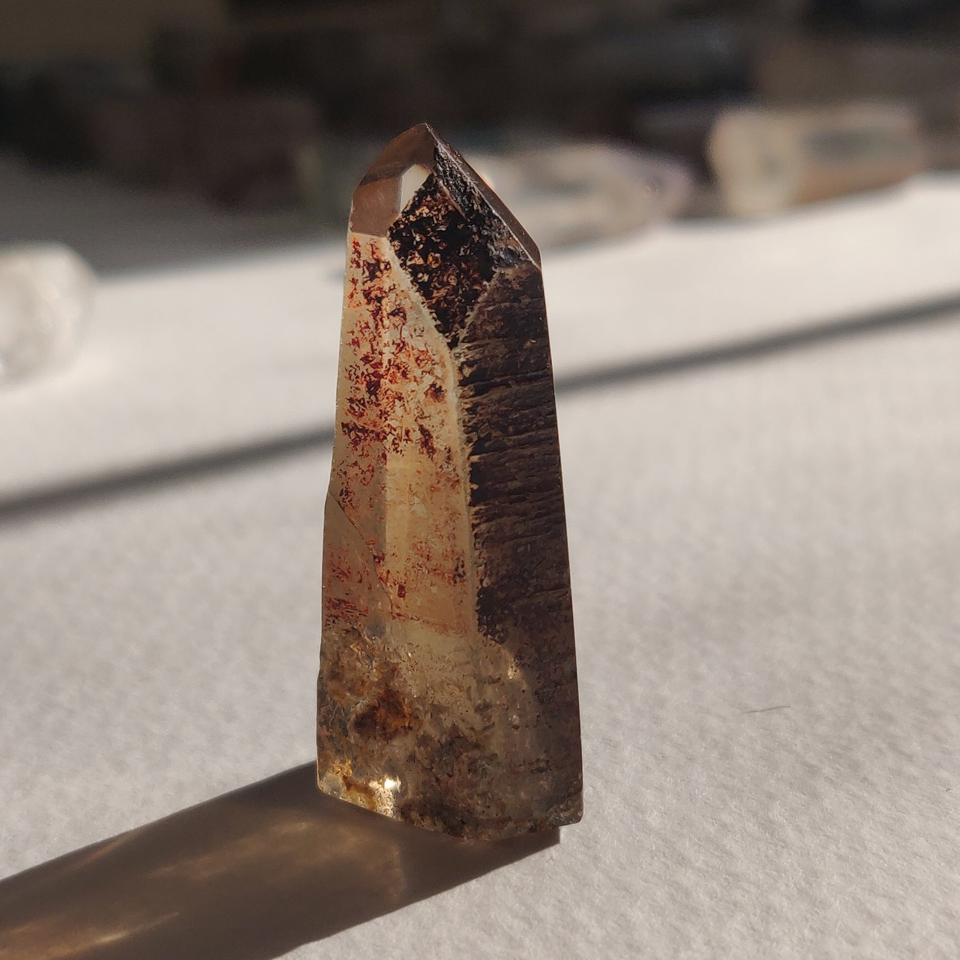 Smoky Garden Quartz Point, Lodolite Point (#3G) - Simply Affinity