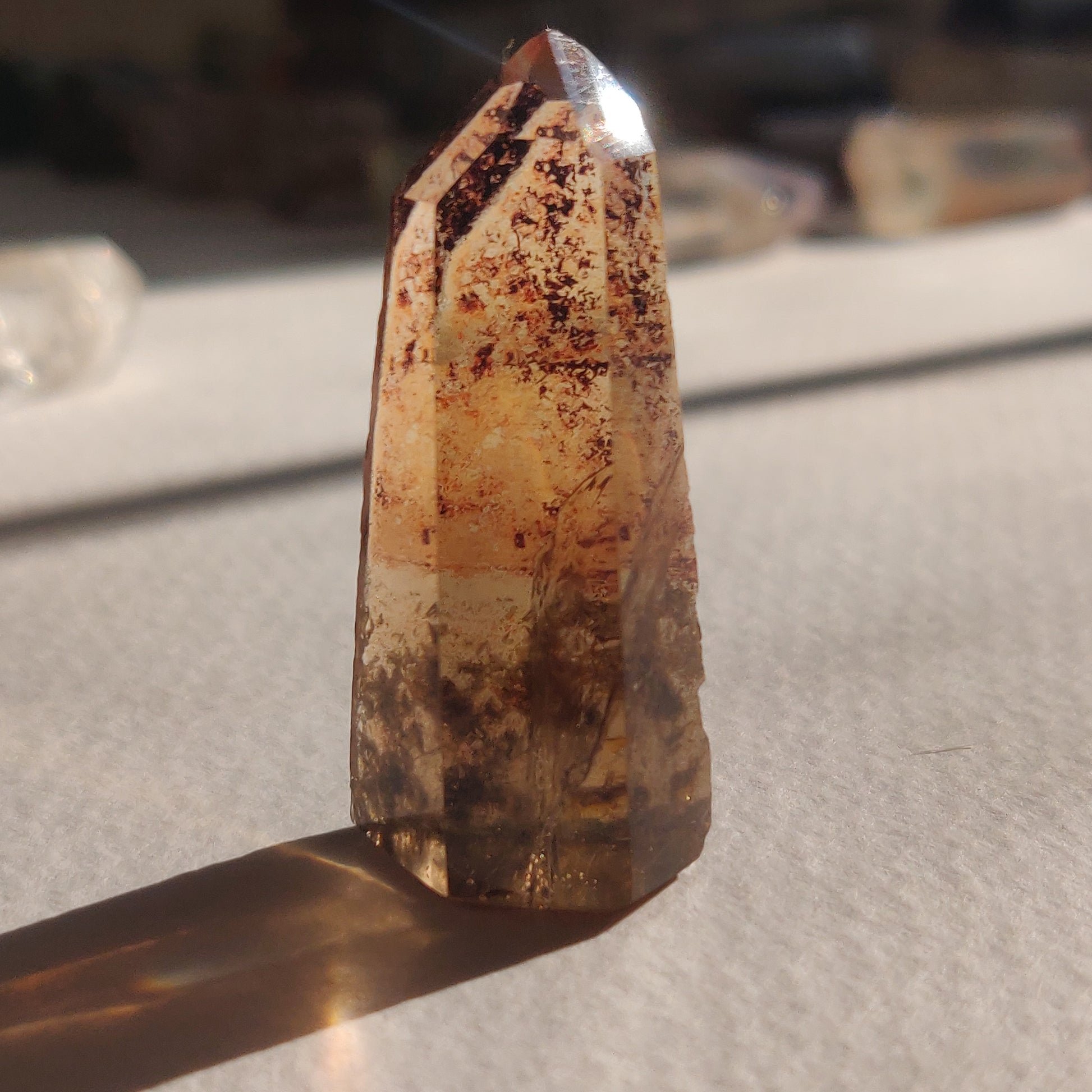 Smoky Garden Quartz Point, Lodolite Point (#3G) - Simply Affinity