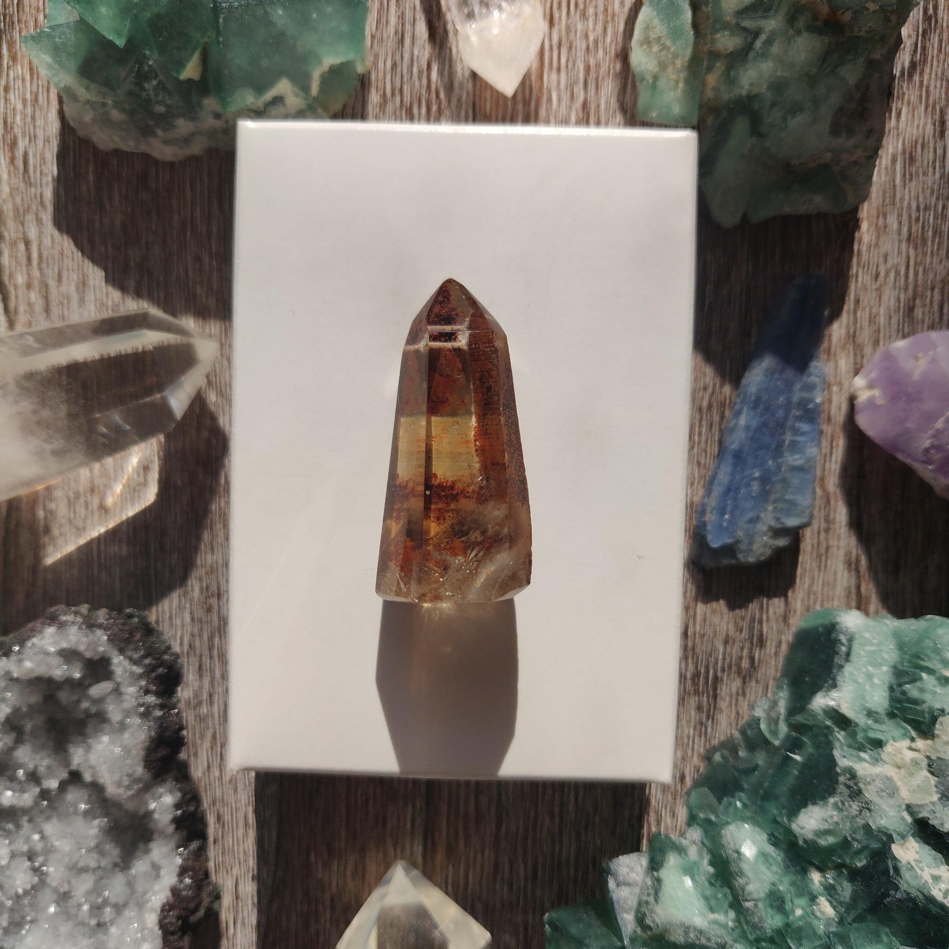 Smoky Garden Quartz Point, Lodolite Point (#10G) - Simply Affinity