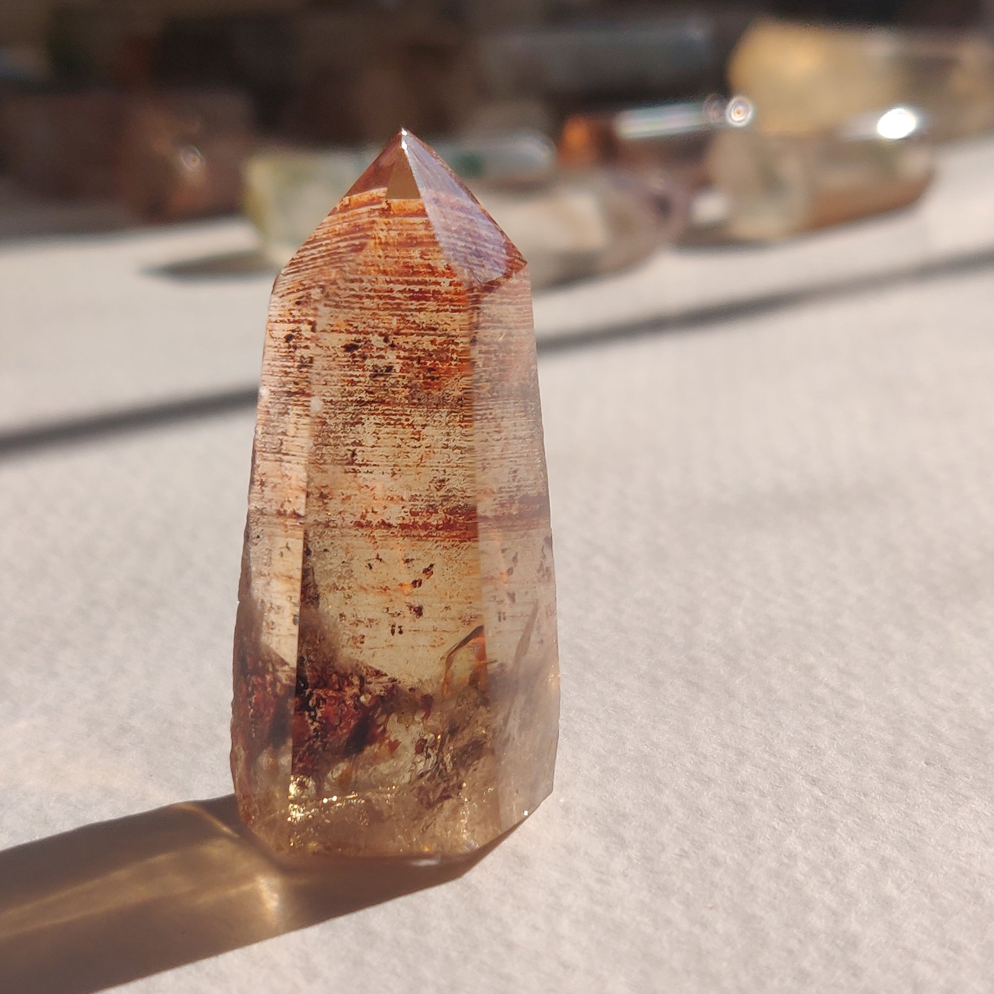 Smoky Garden Quartz Point, Lodolite Point (#10G) - Simply Affinity