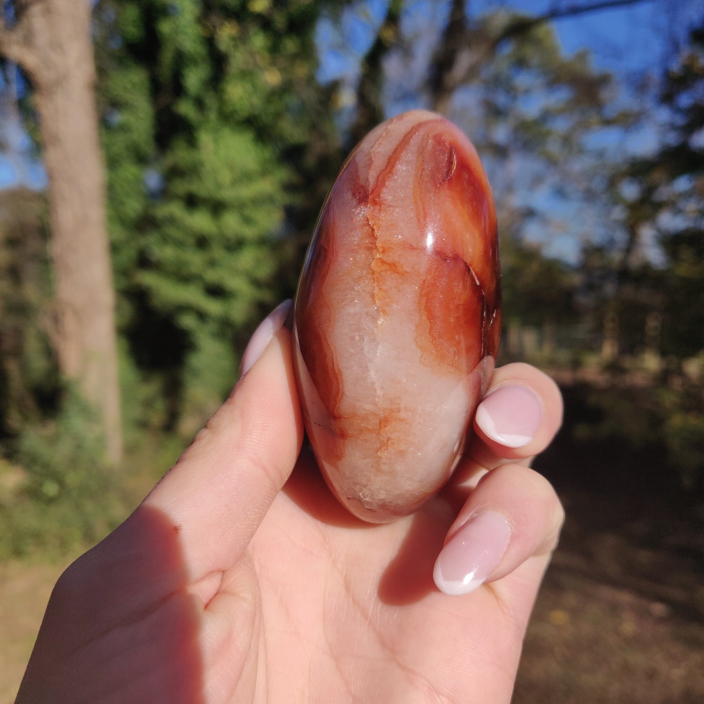 Carnelian Palm Stone (#1) - Simply Affinity