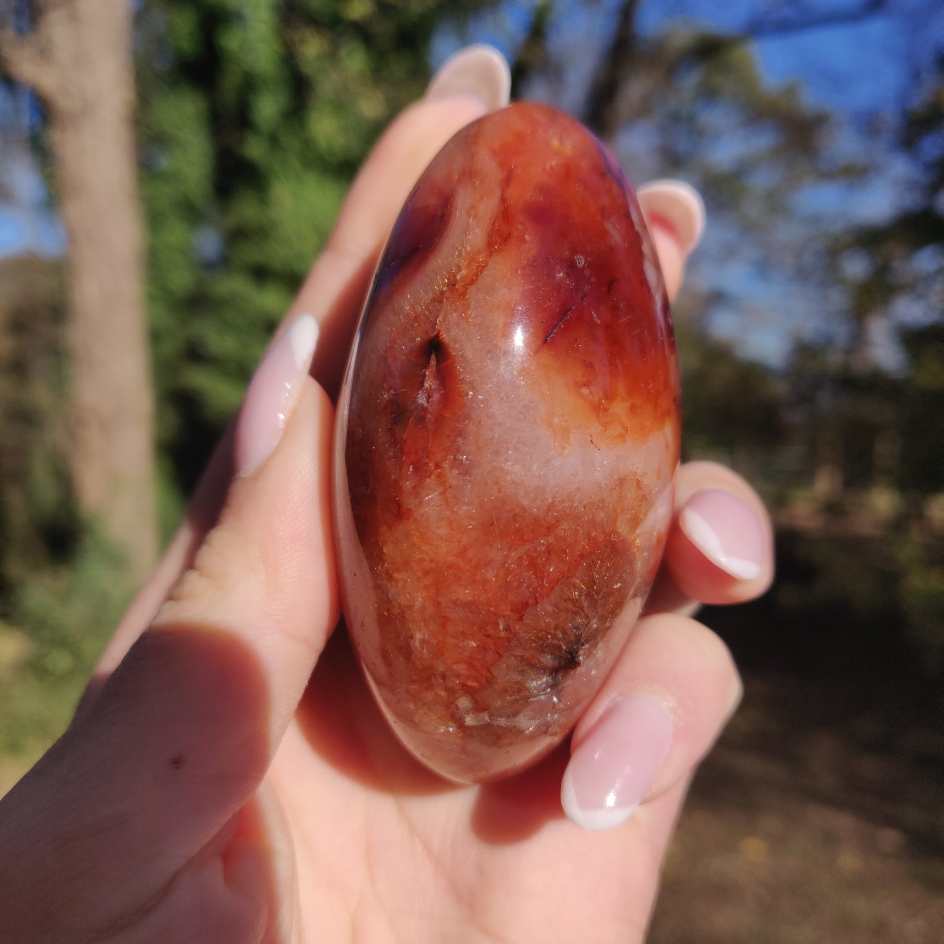 Carnelian Palm Stone (#1) - Simply Affinity