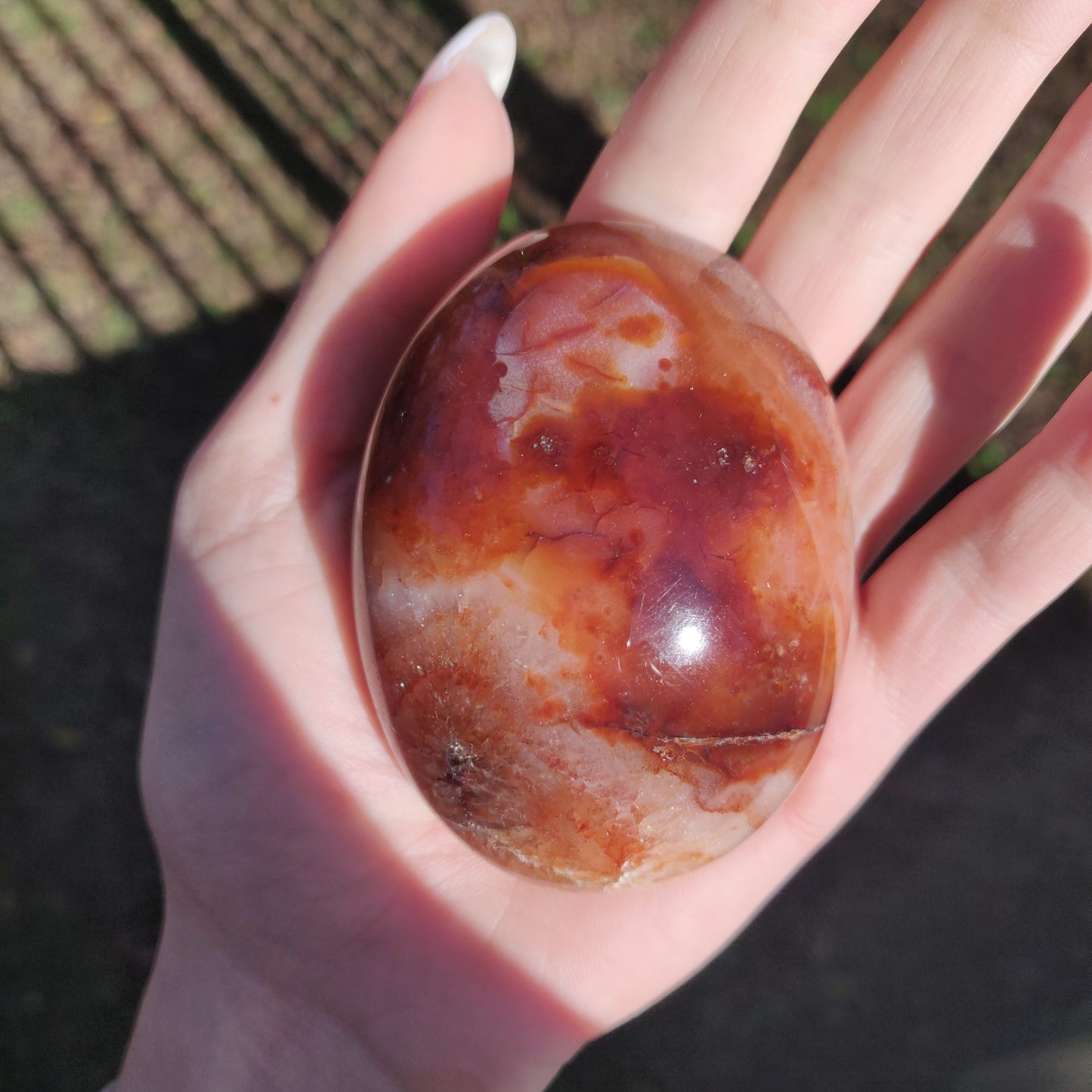 Carnelian Palm Stone (#1) - Simply Affinity