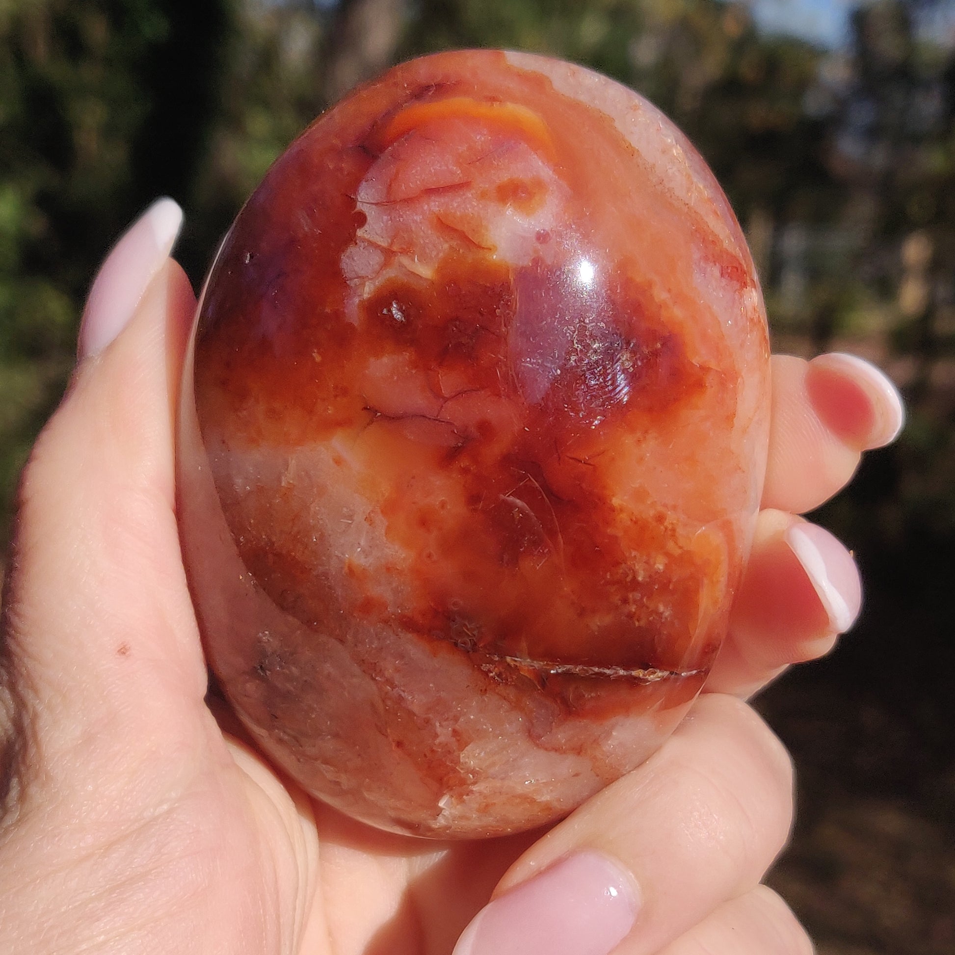 Carnelian Palm Stone (#1) - Simply Affinity