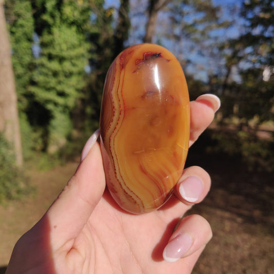 Carnelian Palm Stone (#5) - Simply Affinity