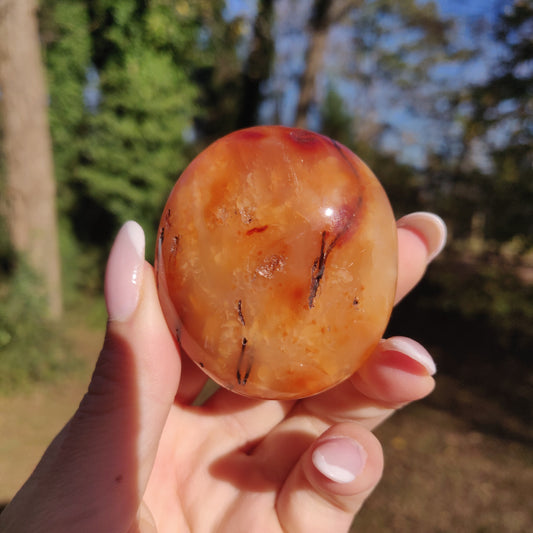 Carnelian Palm Stone (#7) - Simply Affinity