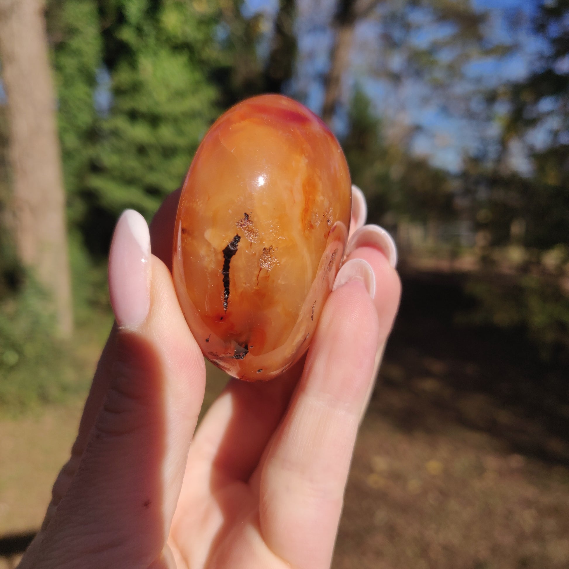 Carnelian Palm Stone (#7) - Simply Affinity