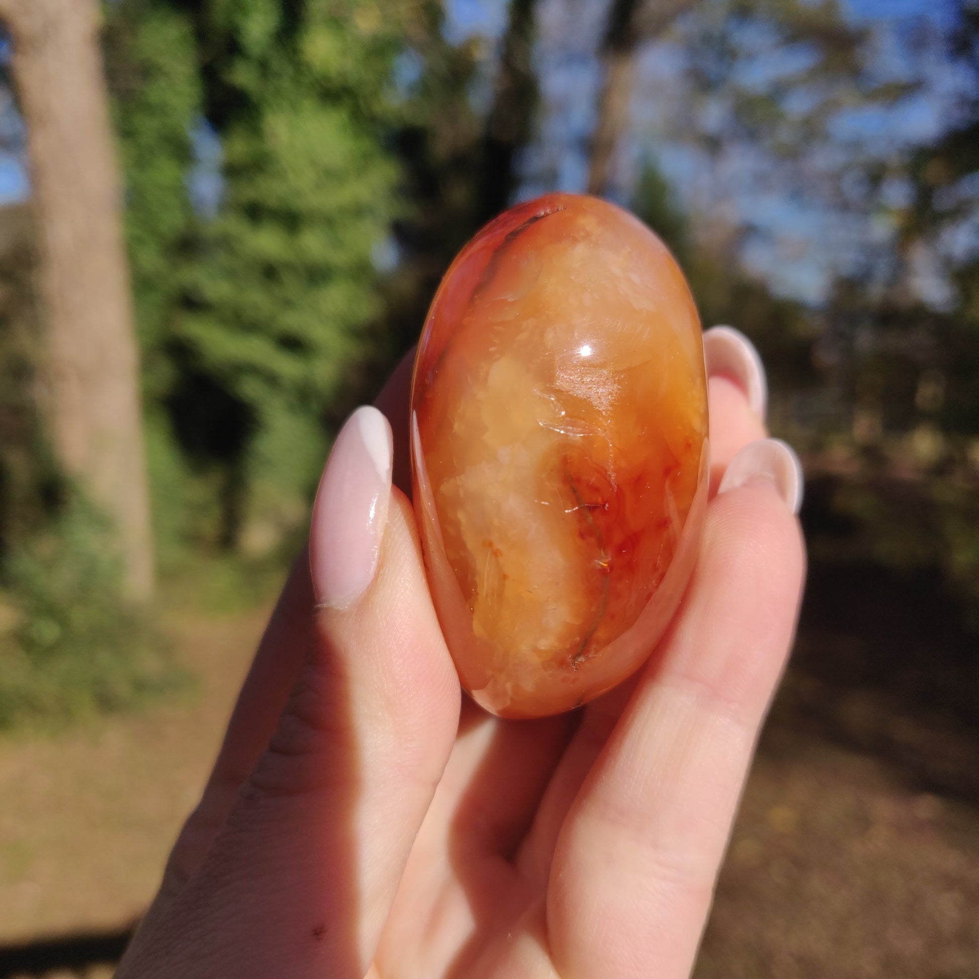 Carnelian Palm Stone (#7) - Simply Affinity