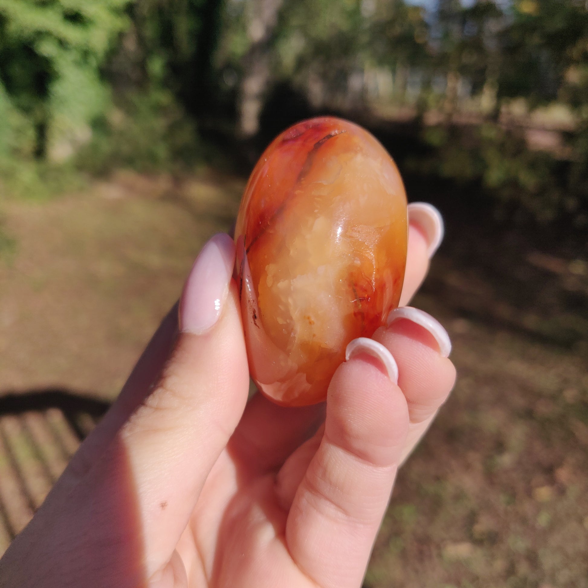 Carnelian Palm Stone (#7) - Simply Affinity