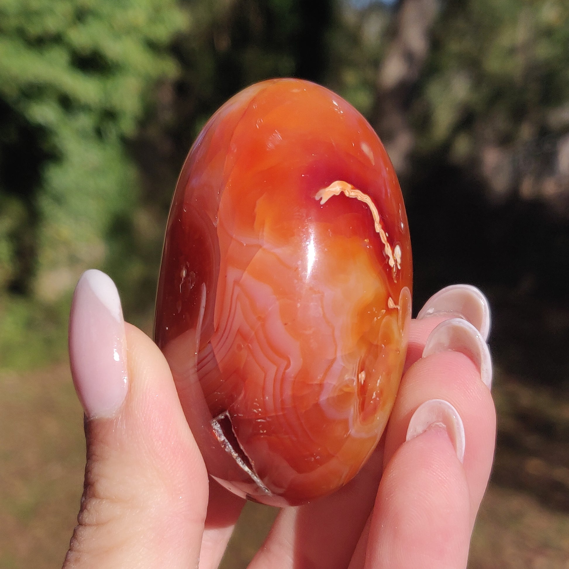 Carnelian Palm Stone (#18) - Simply Affinity