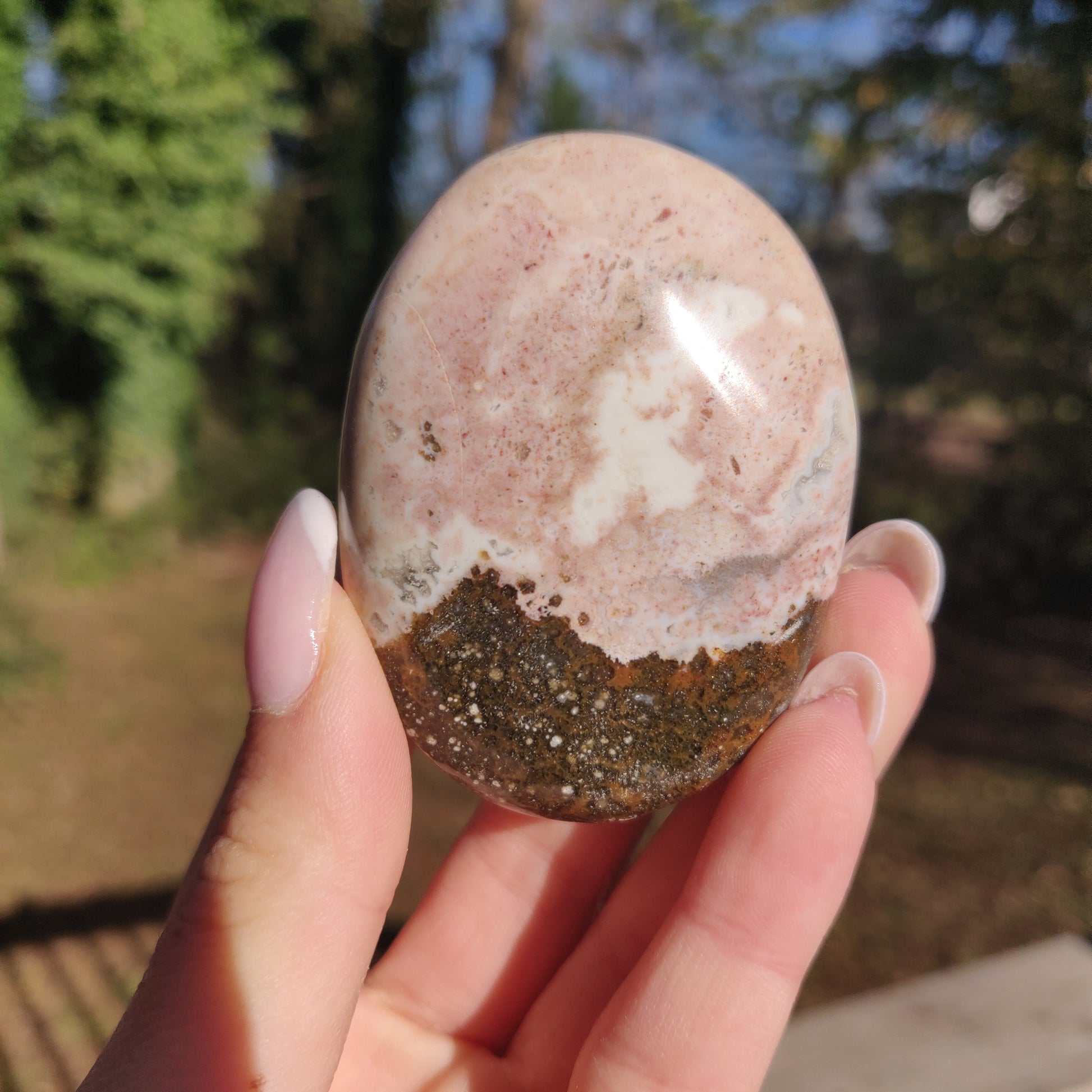 Ocean Jasper Palm Stone (#42) - Simply Affinity