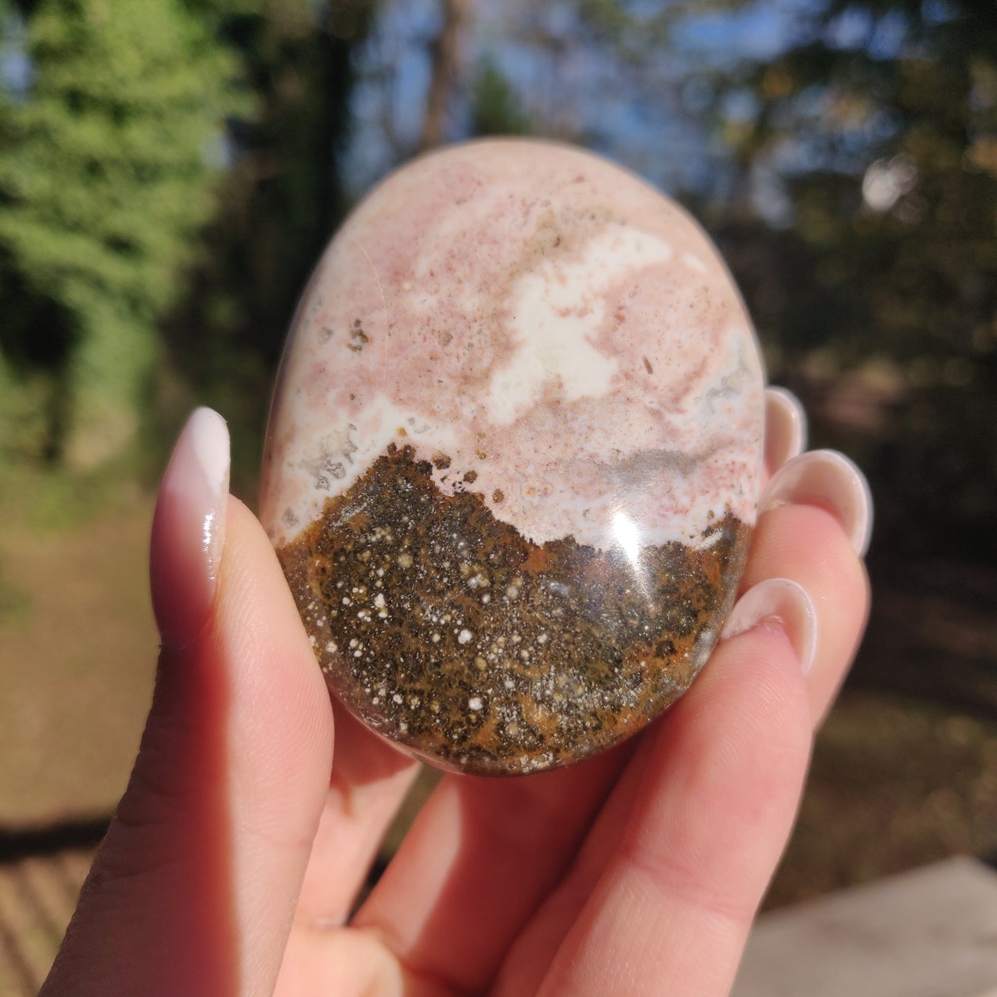 Ocean Jasper Palm Stone (#42) - Simply Affinity