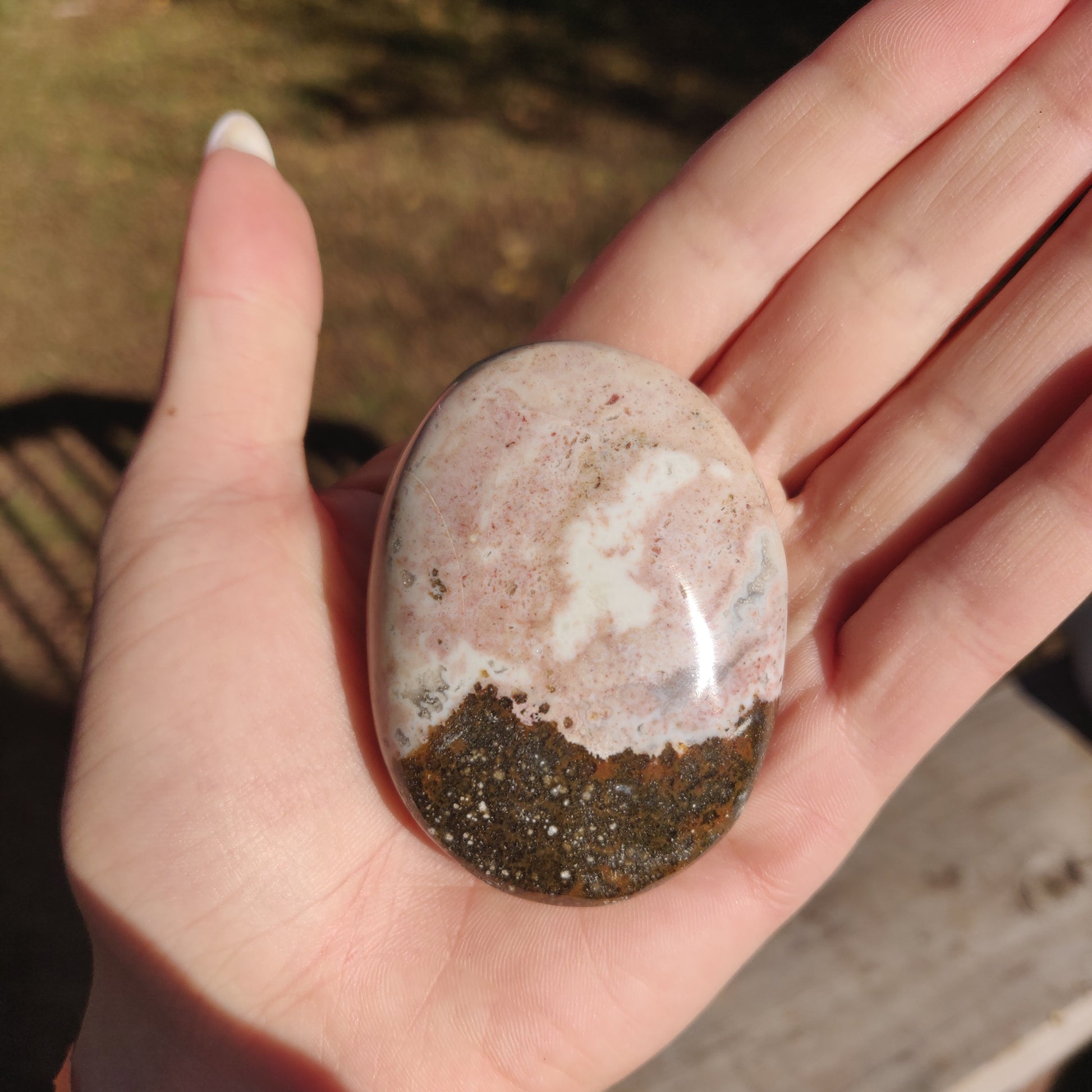 Ocean Jasper Palm Stone (#42) - Simply Affinity