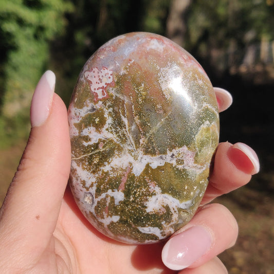 Ocean Jasper Palm Stone (#51) - Simply Affinity