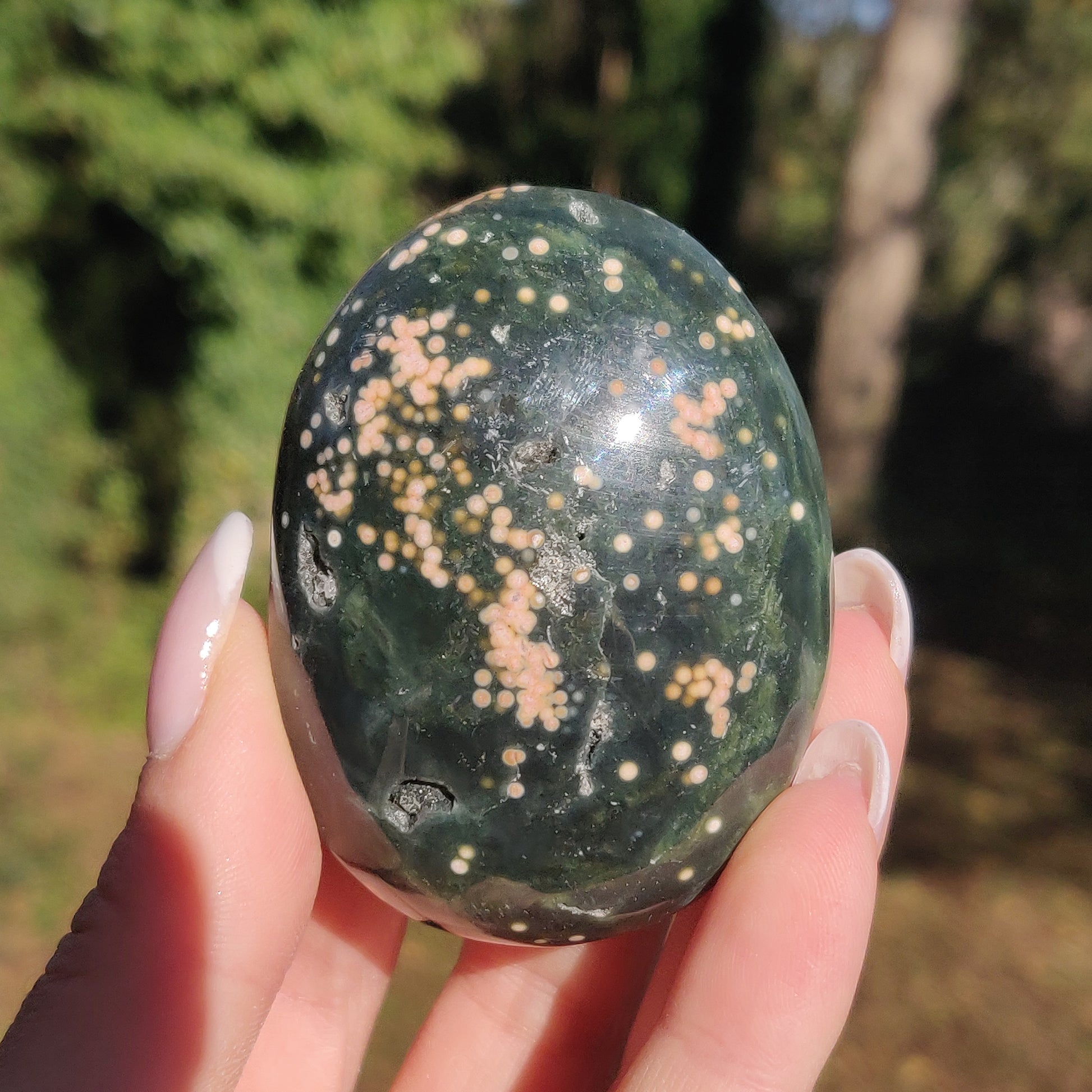 Ocean Jasper Palm Stone (#9) - Simply Affinity