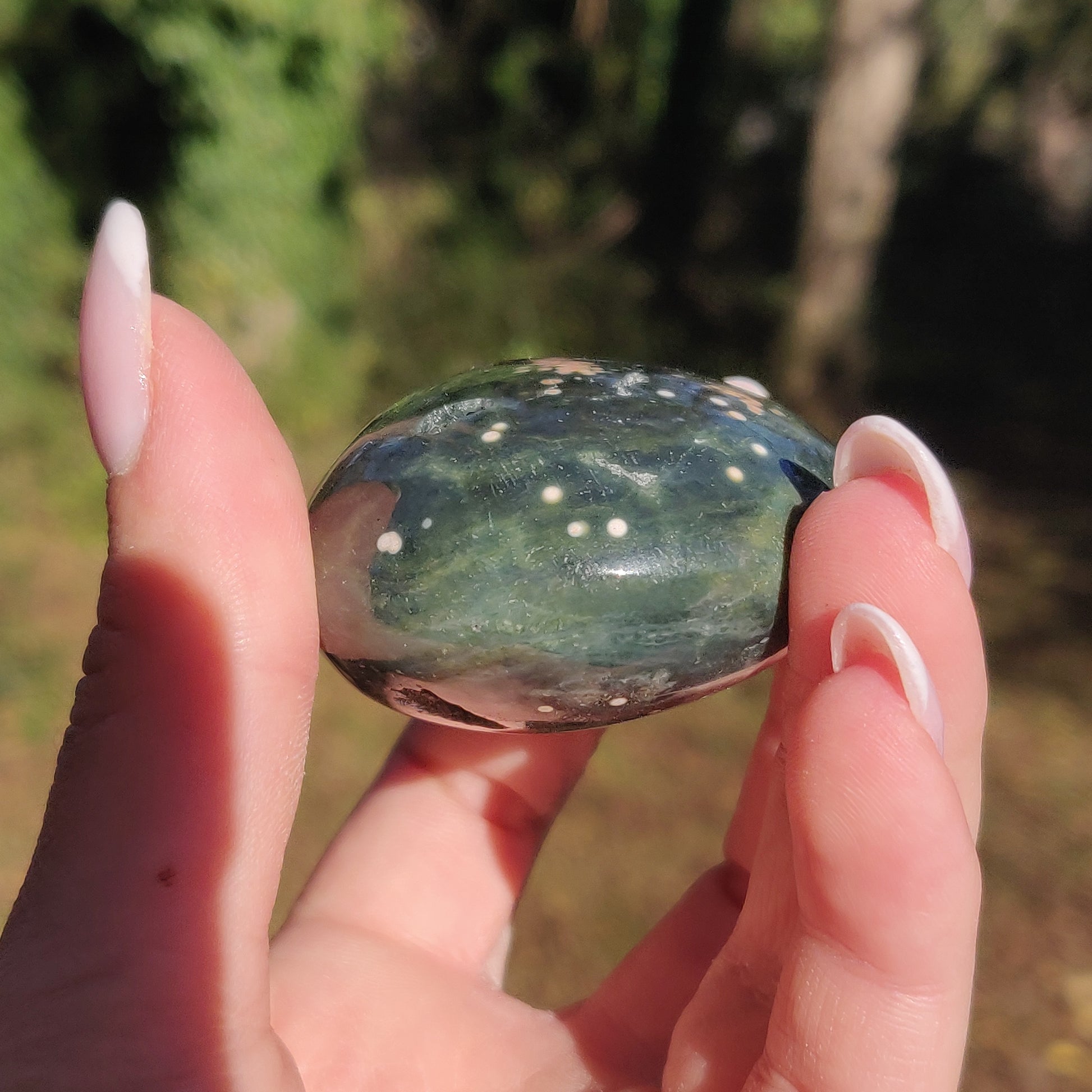 Ocean Jasper Palm Stone (#9) - Simply Affinity