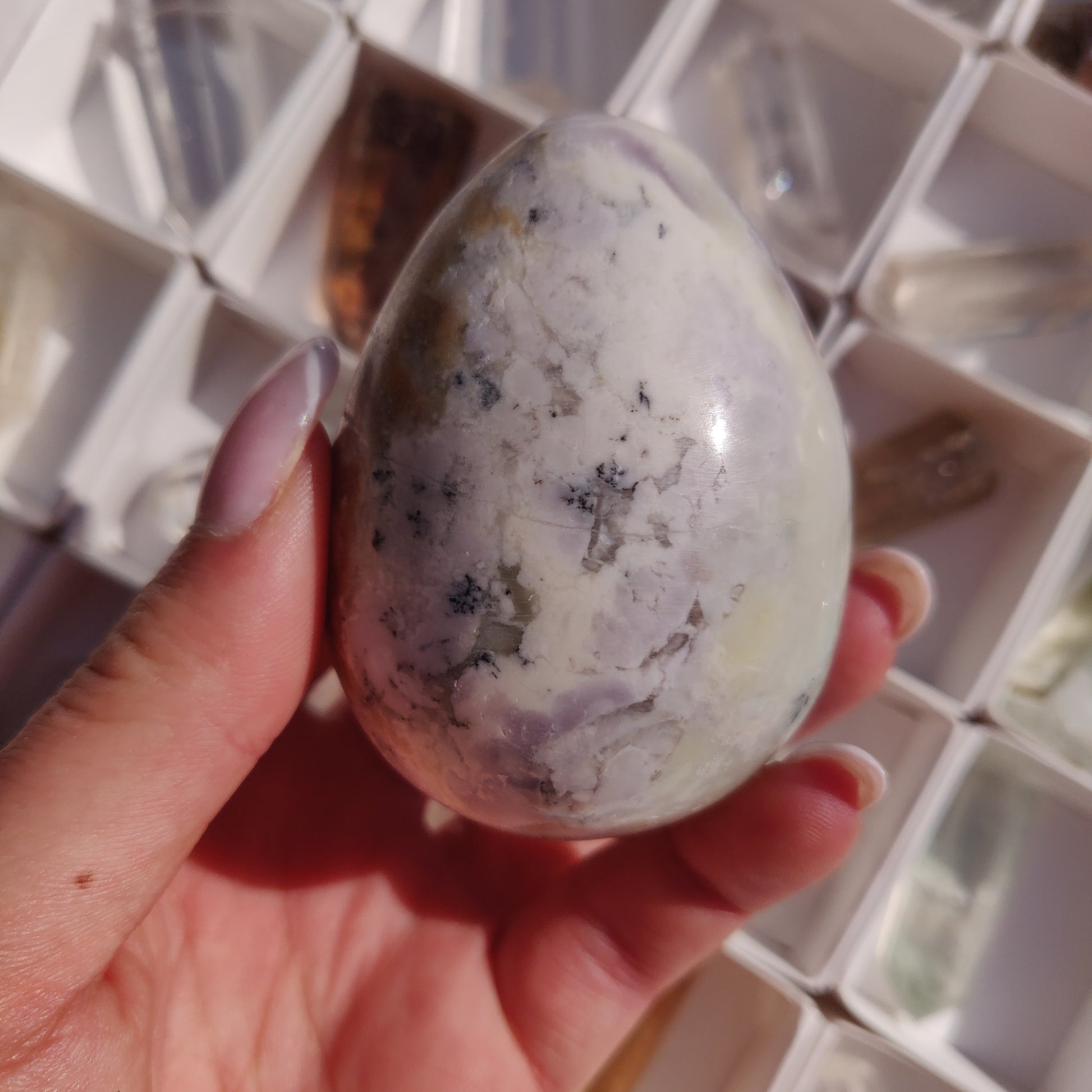 Purple Dendritic Opal Egg (#1) - Simply Affinity