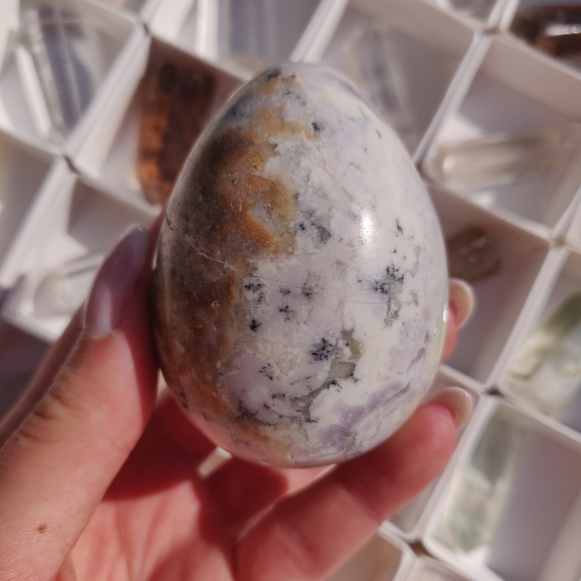 Purple Dendritic Opal Egg (#1) - Simply Affinity