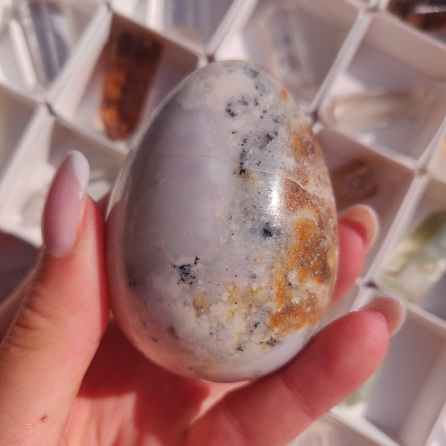 Purple Dendritic Opal Egg (#1) - Simply Affinity