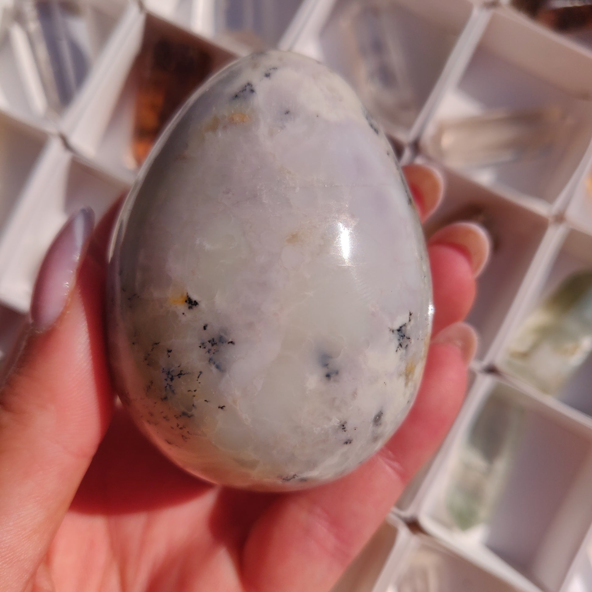 Purple Dendritic Opal Egg (#1) - Simply Affinity