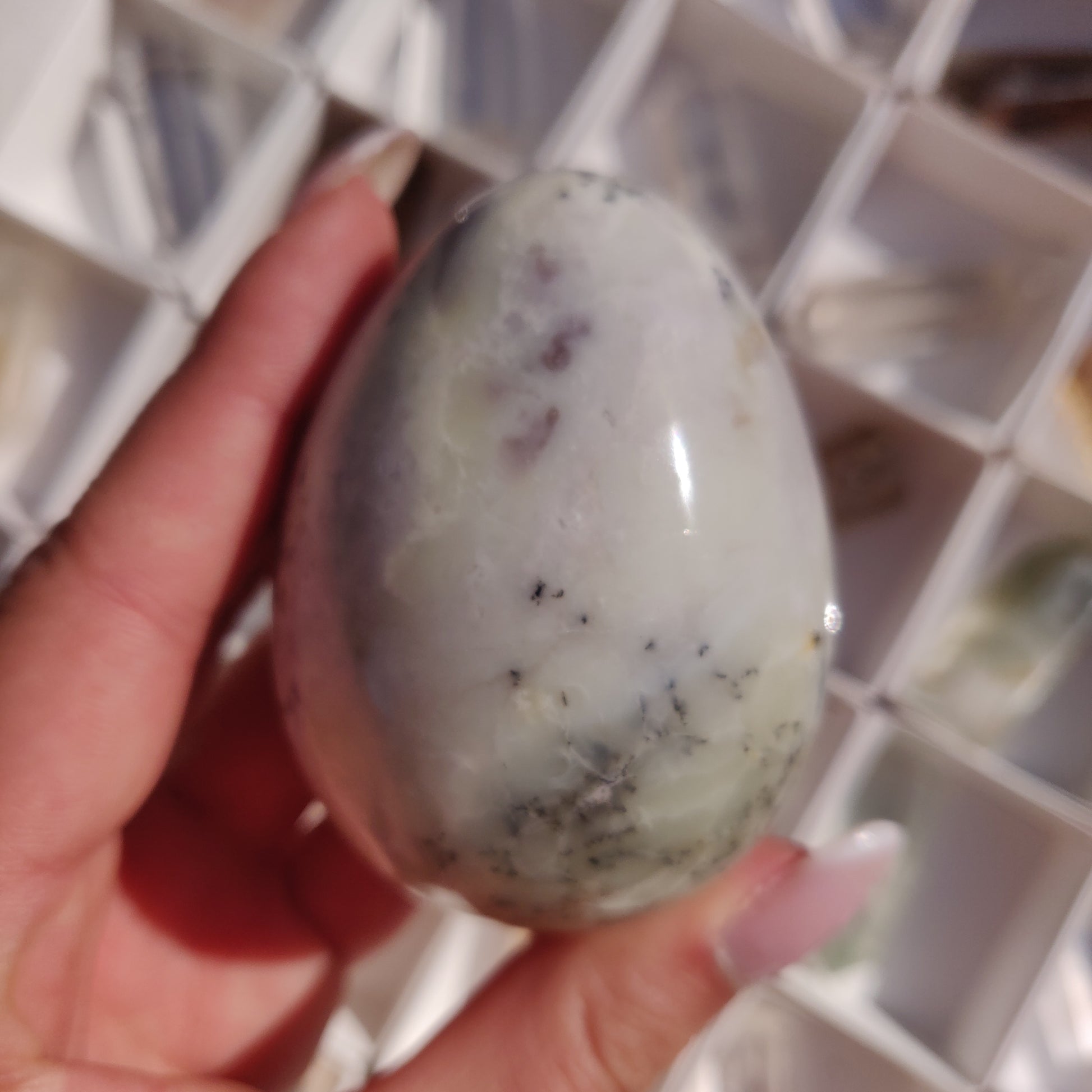 Purple Dendritic Opal Egg (#1) - Simply Affinity