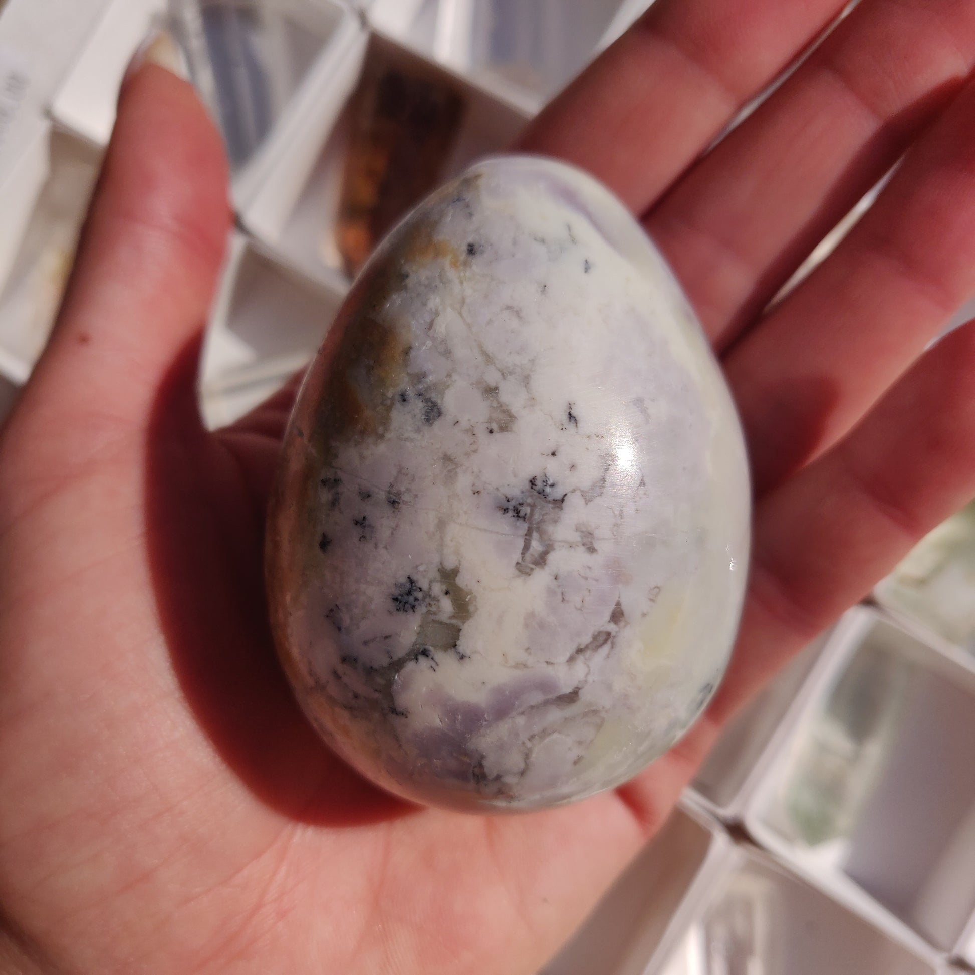 Purple Dendritic Opal Egg (#1) - Simply Affinity
