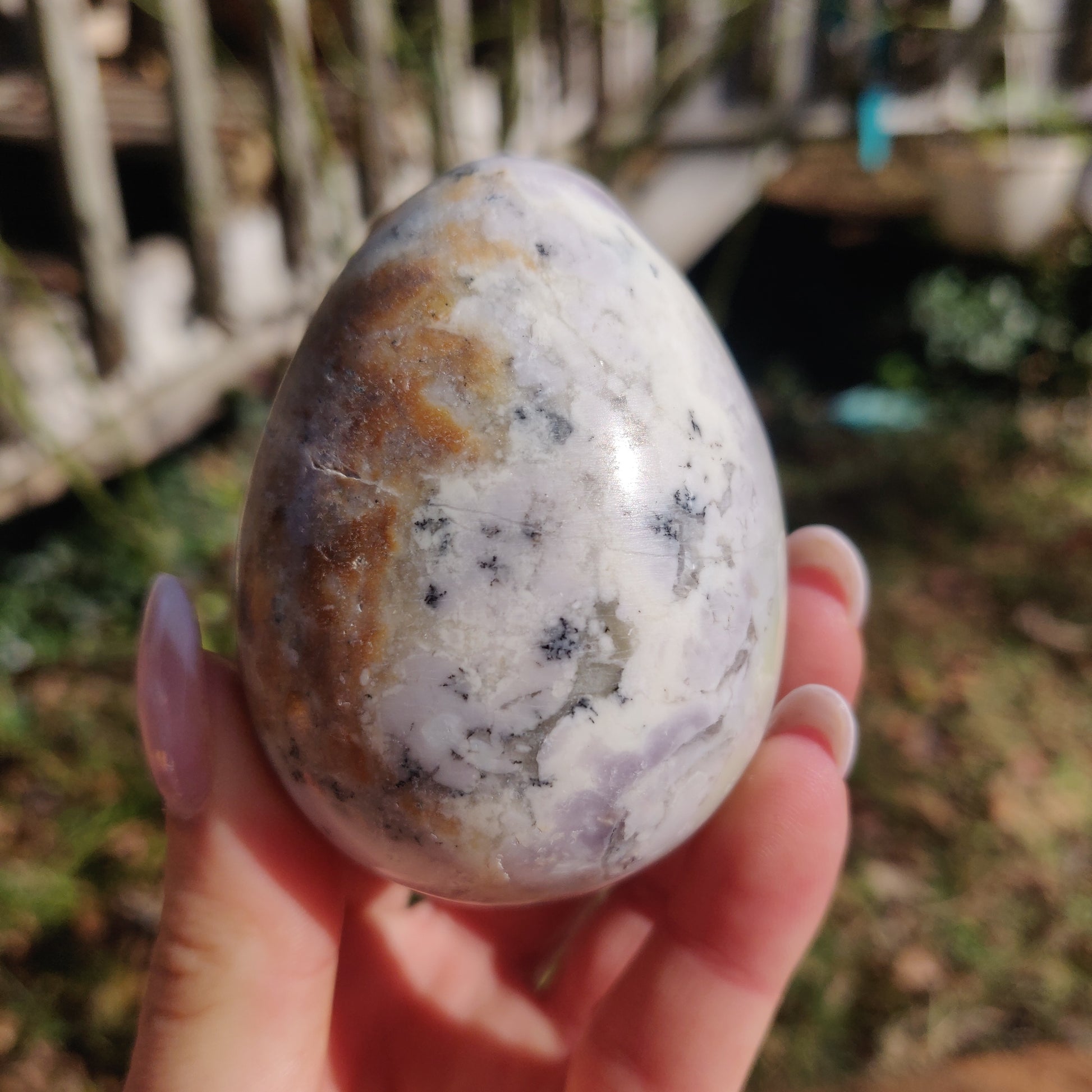 Purple Dendritic Opal Egg (#1) - Simply Affinity