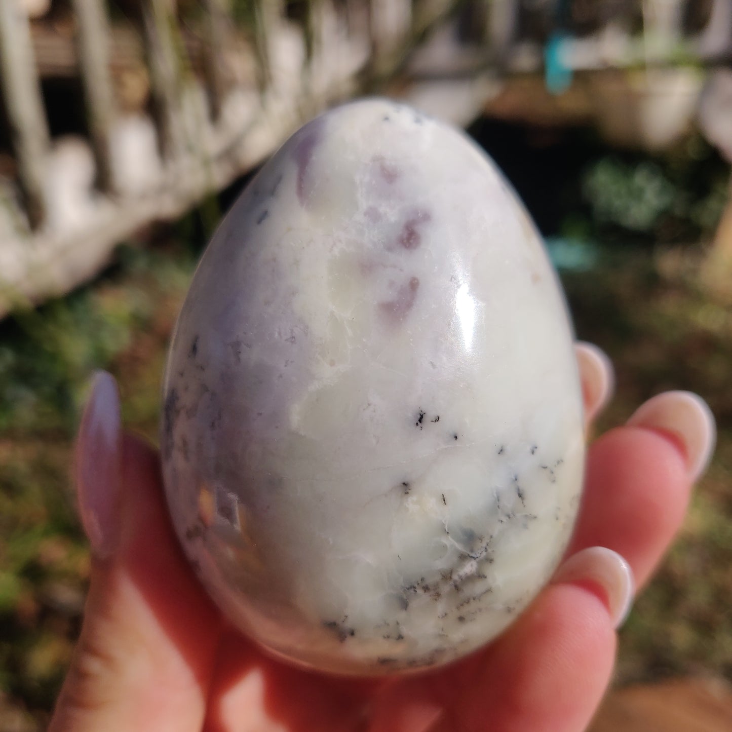 Purple Dendritic Opal Egg (#1) - Simply Affinity