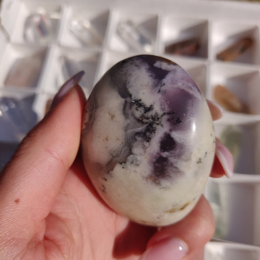 Purple Dendritic Opal Palm Stone (#12) - Simply Affinity