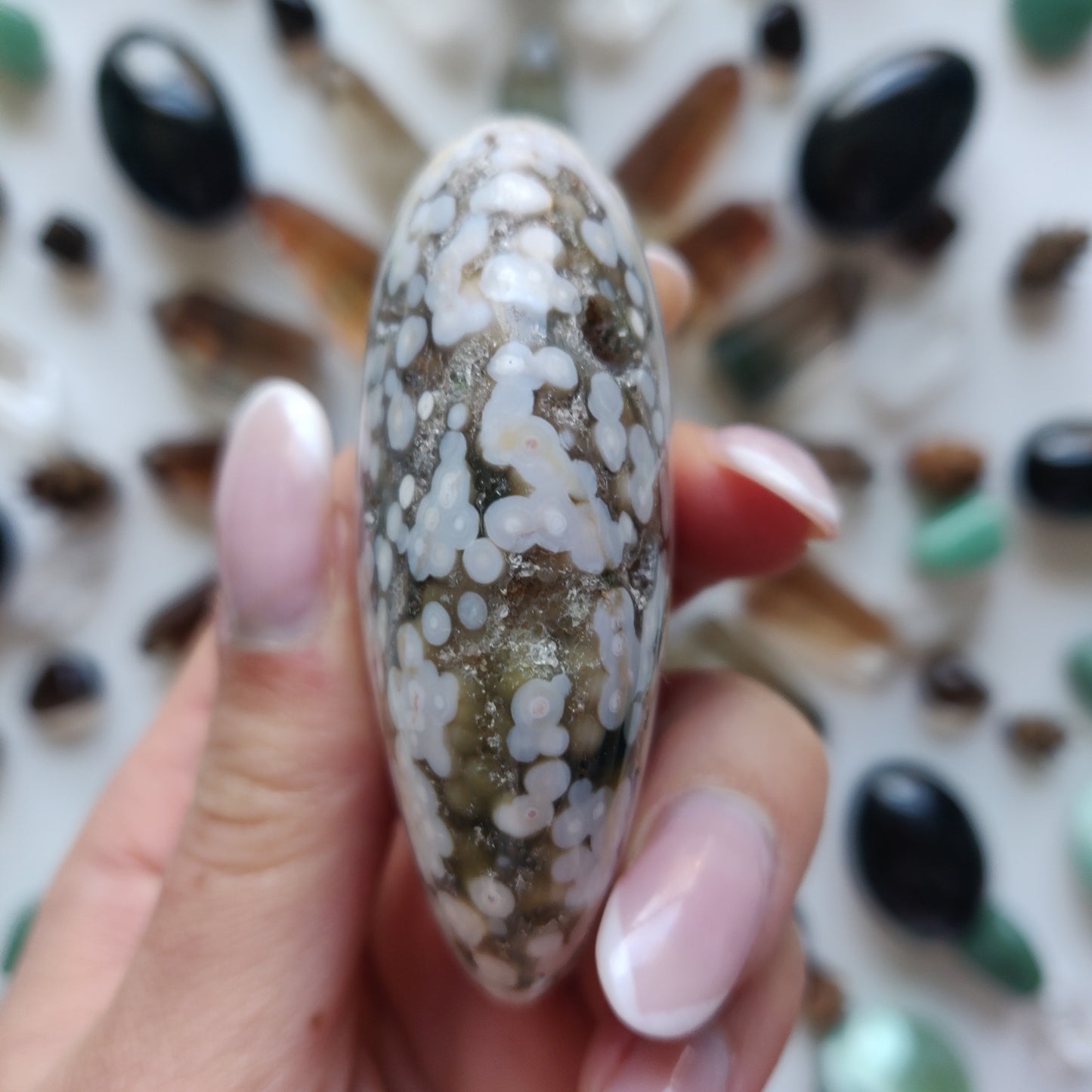 Ocean Jasper Palm Stone (#E4)