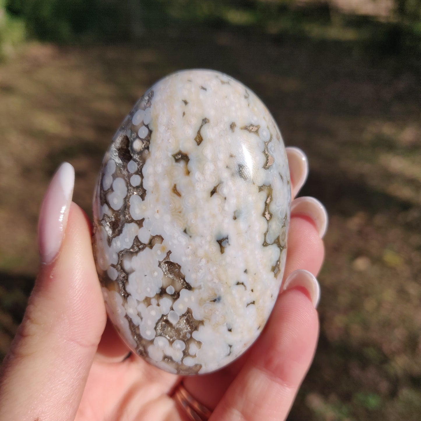 Ocean Jasper Palm Stone (#E4)