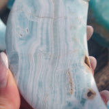 Caribbean Blue Calcite Moon (#1) - Simply Affinity