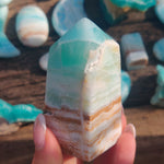 Caribbean Blue Calcite Tower (#1) - Simply Affinity