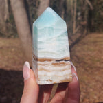 Caribbean Blue Calcite Tower (#1) - Simply Affinity