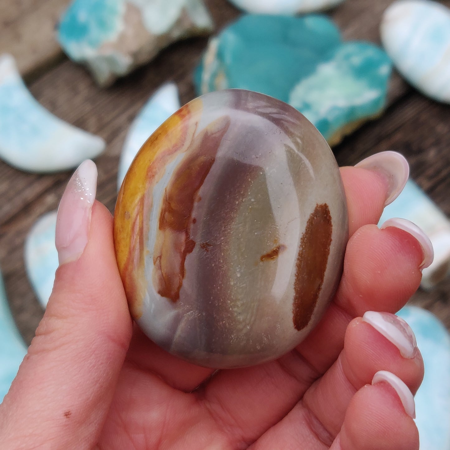 Polychrome Jasper Palm Stone (#11) - Simply Affinity
