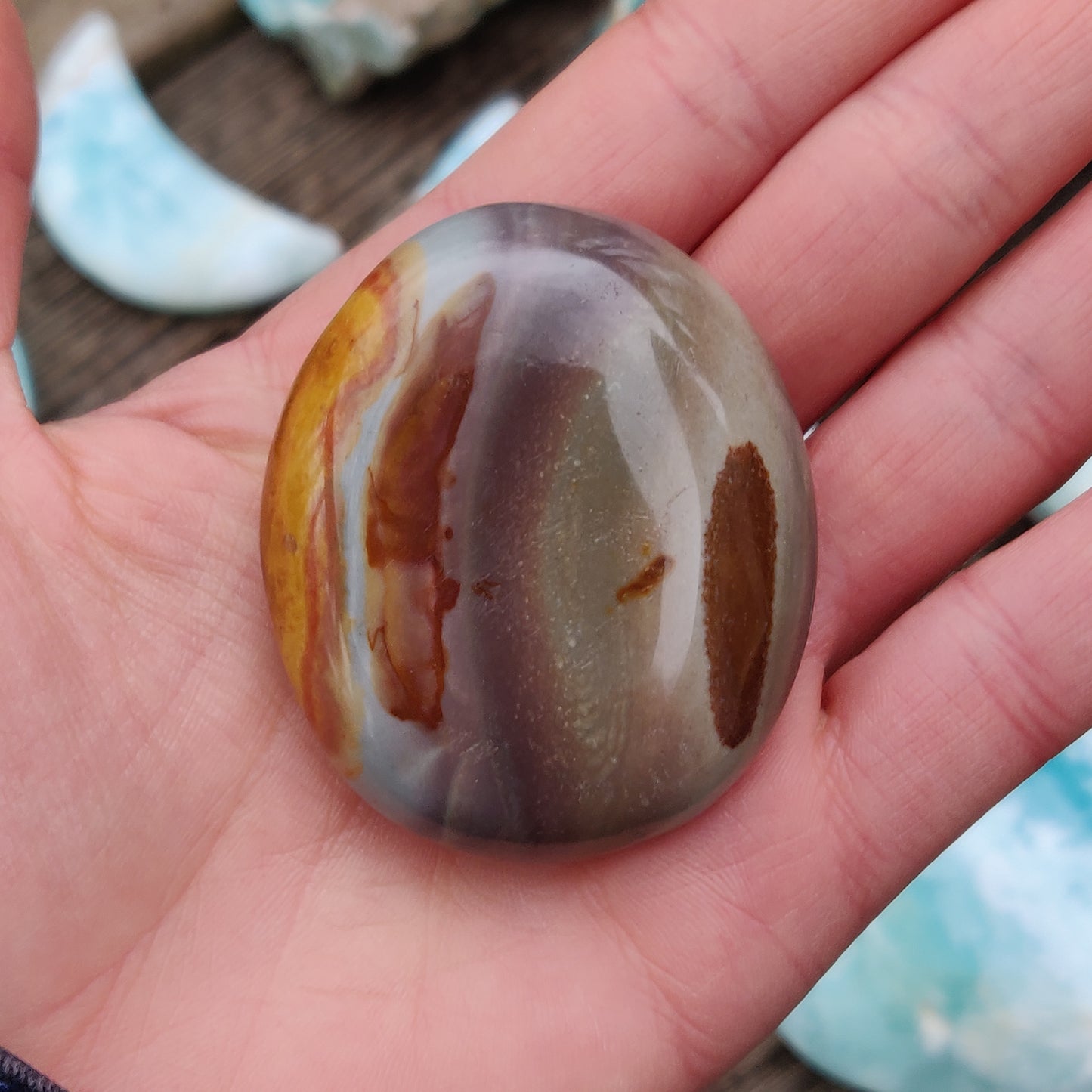 Polychrome Jasper Palm Stone (#11) - Simply Affinity