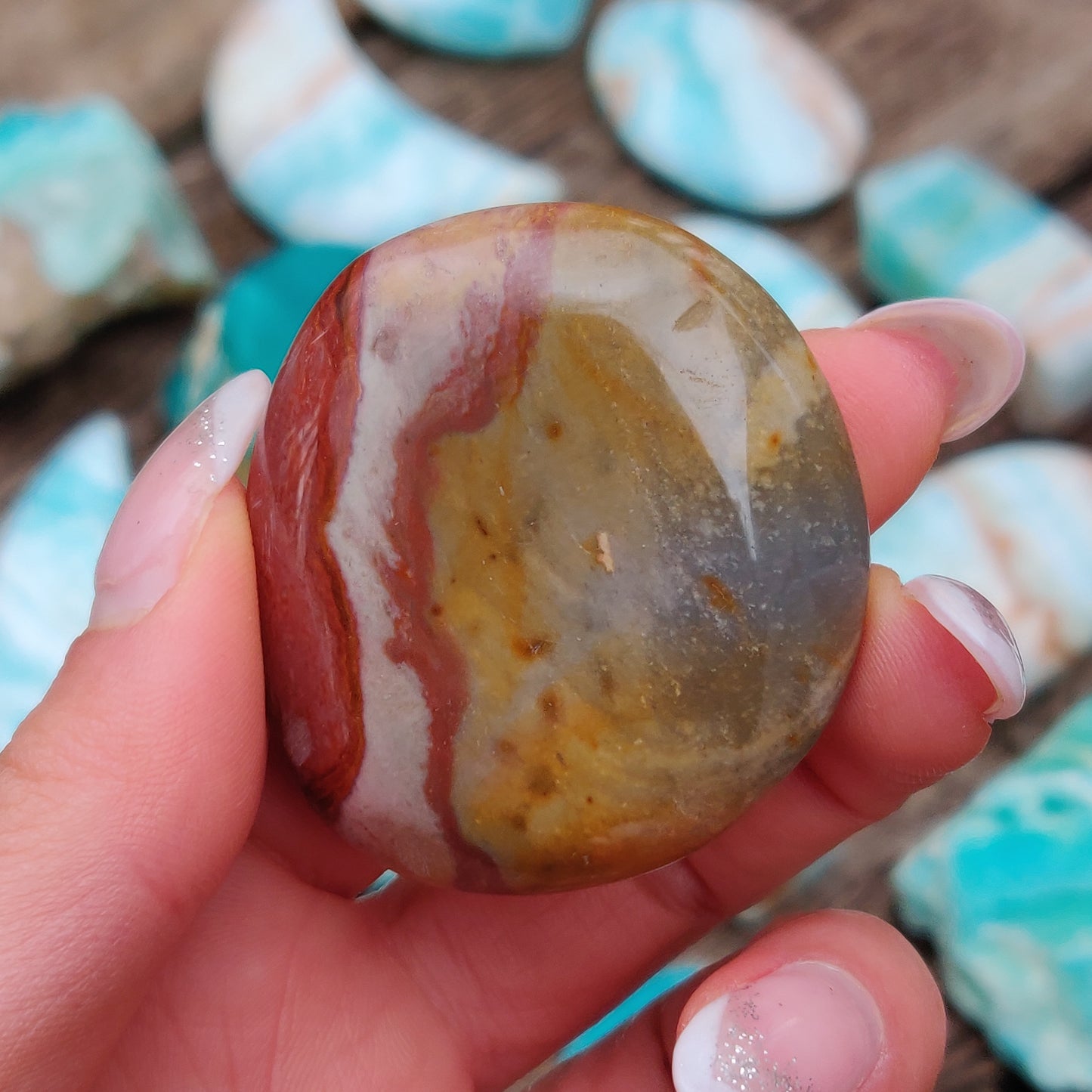 Polychrome Jasper Palm Stone (#16) - Simply Affinity