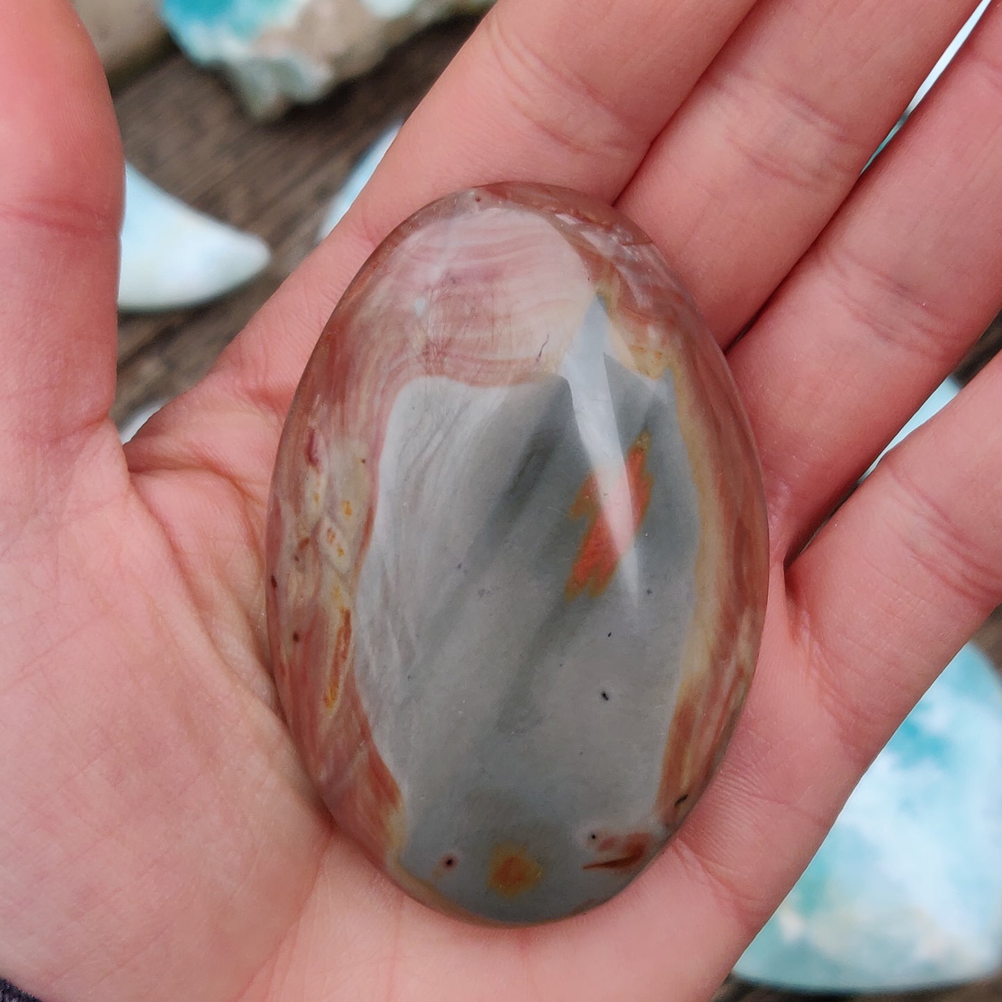 Polychrome Jasper Palm Stone (#18) - Simply Affinity