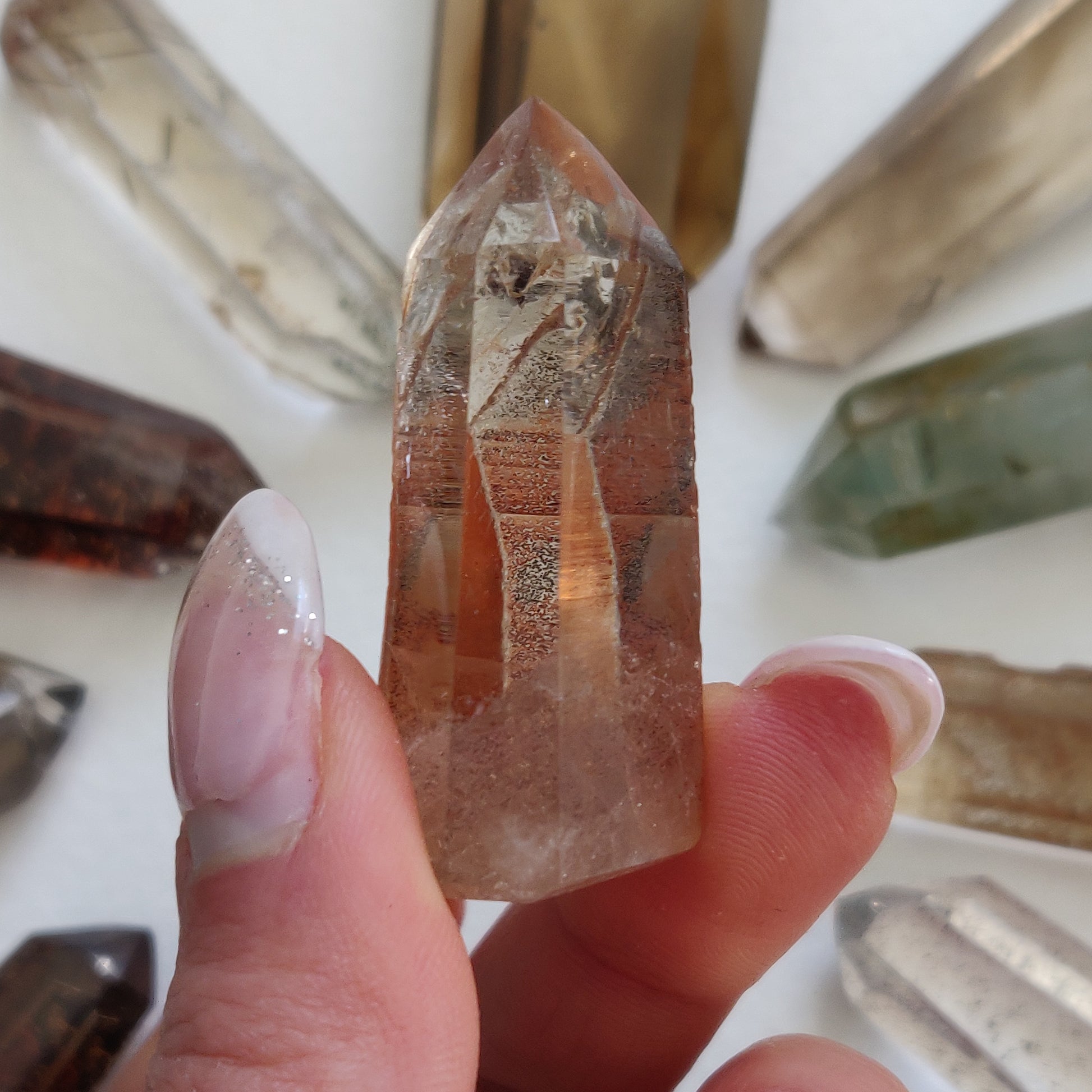 Garden Quartz Point, Lodolite Point (#19G) - Simply Affinity