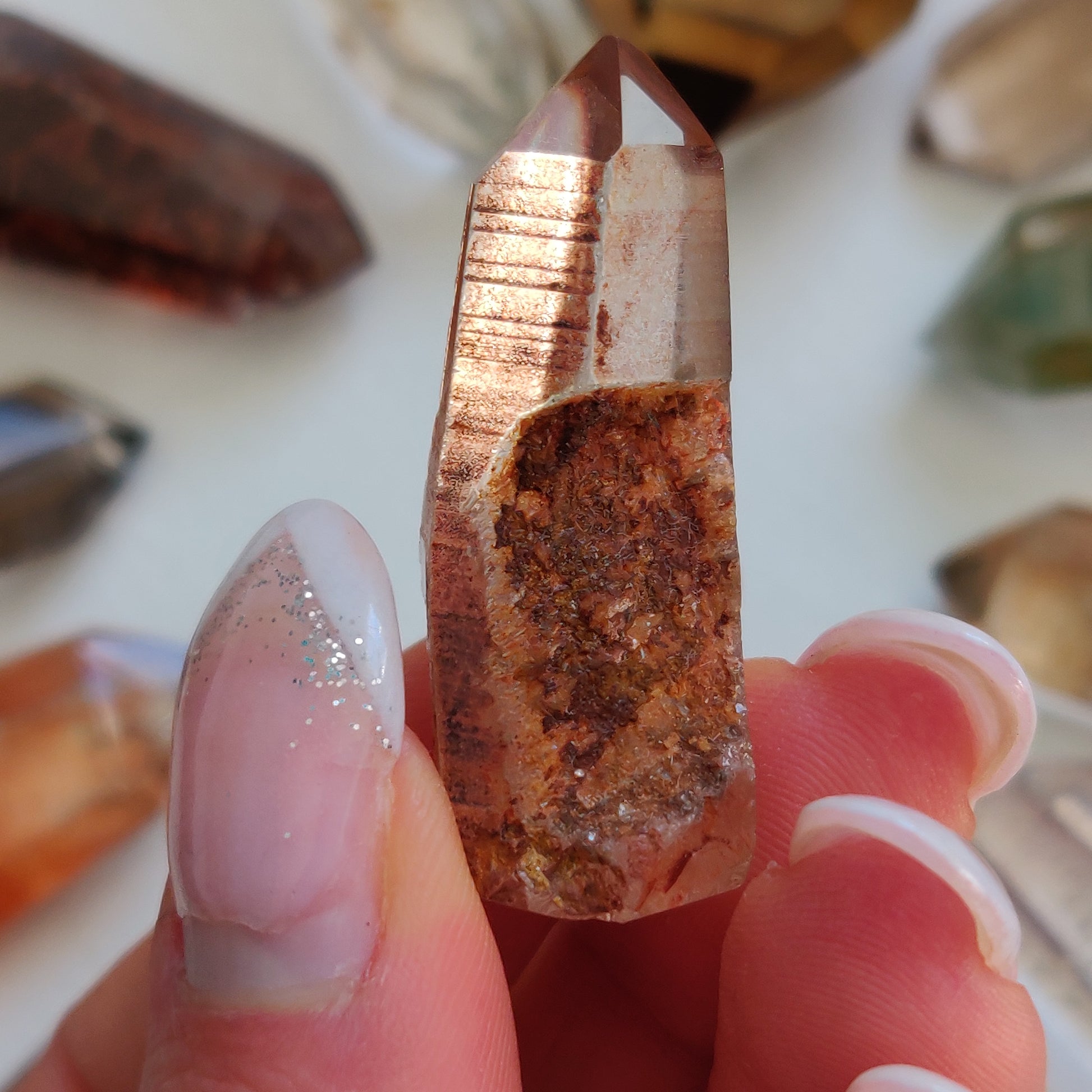 Garden Quartz Point, Lodolite Point (#20G) - Simply Affinity